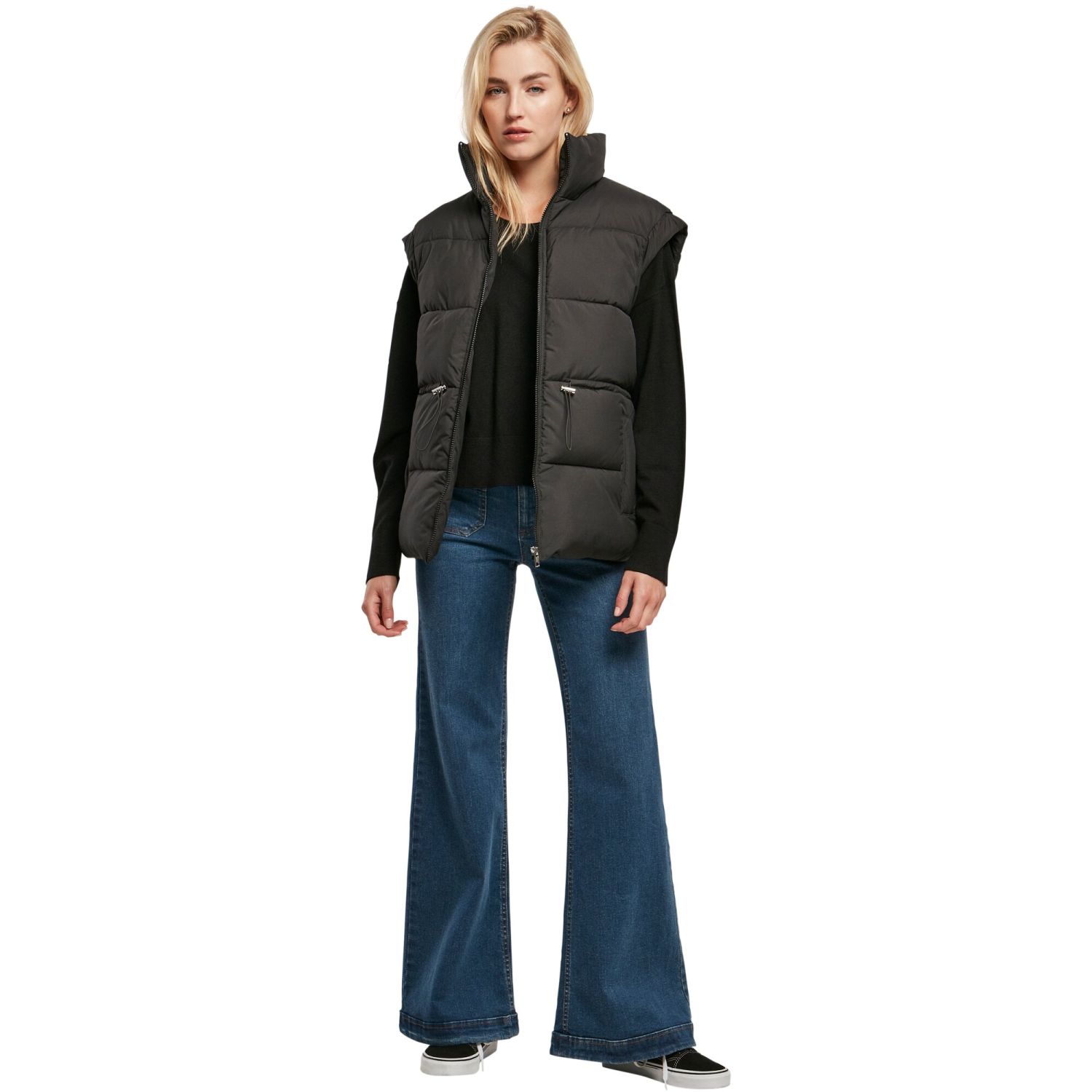 Urban Classics Ladies - Waisted Puffer Vest black