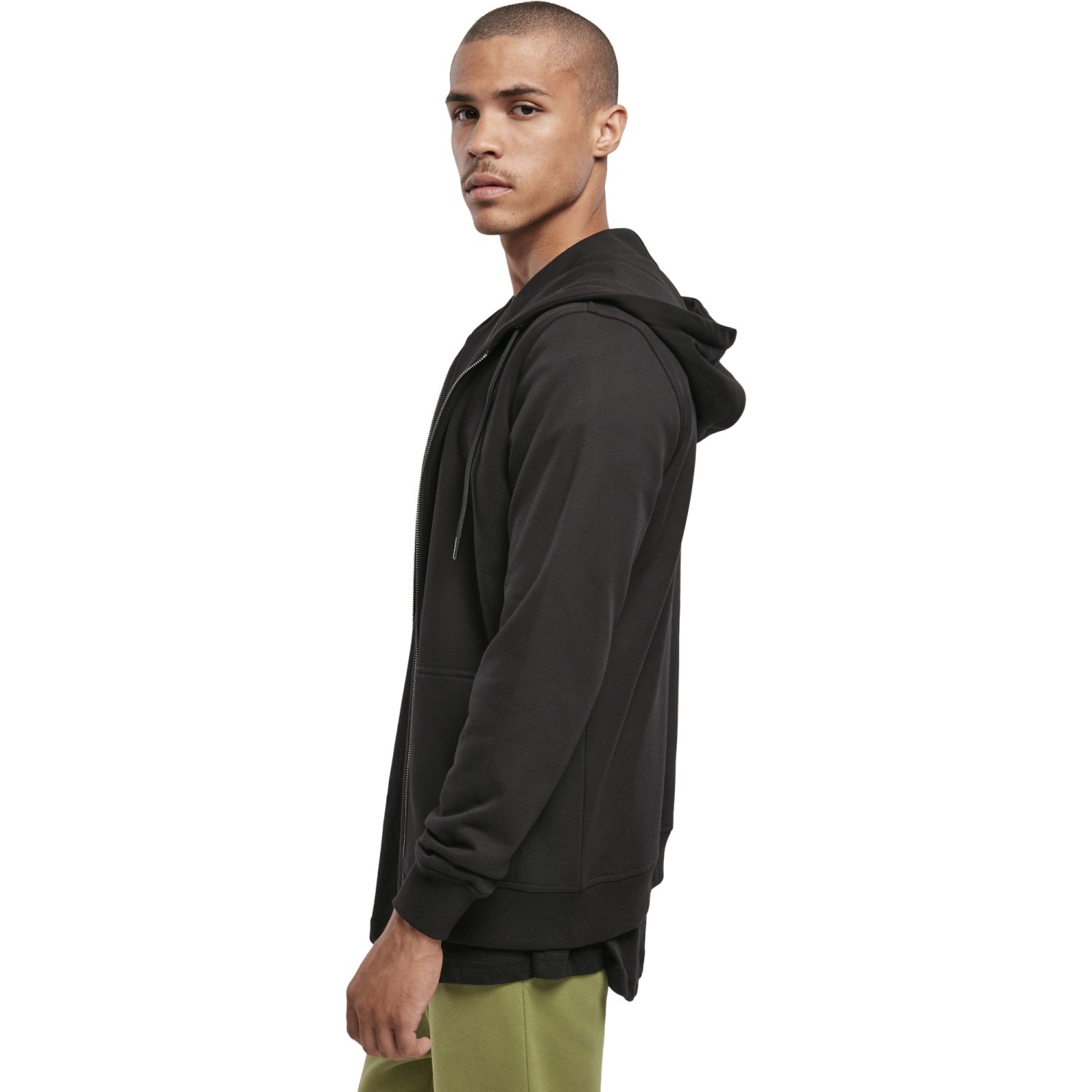 Urban Classics - Basic Terry Zip Hoody noir