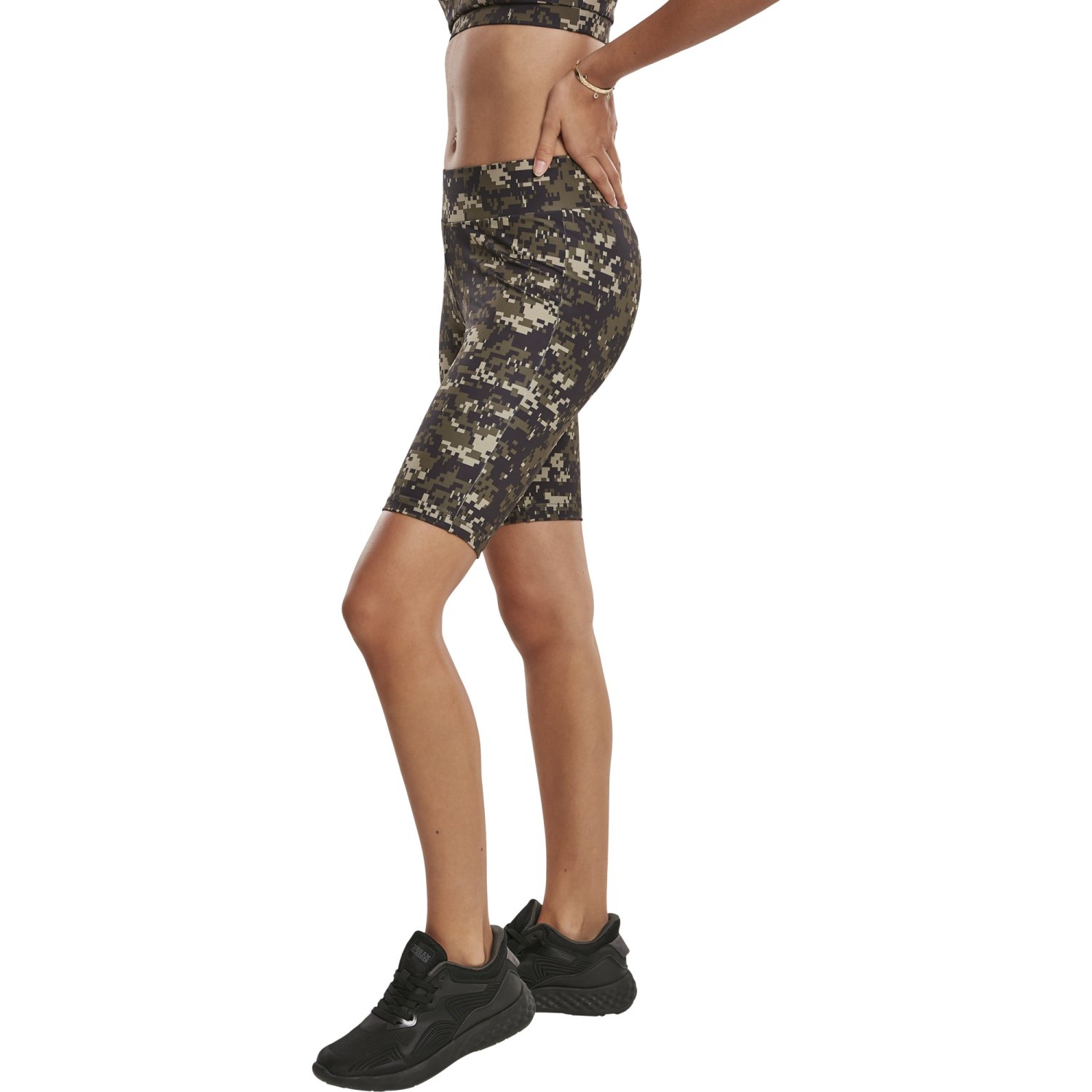 Urban Classics Ladies - High Waist Tech Cycle Shorts wood
