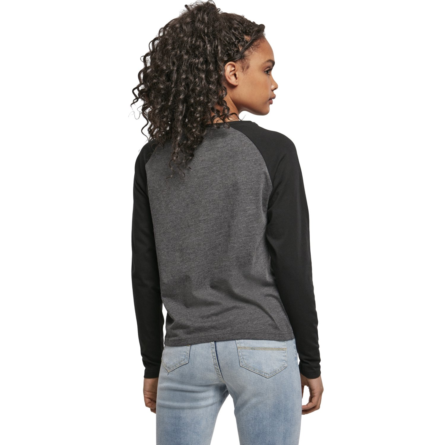 Urban Classics Femme - RAGLAN Manches Longues charcoal