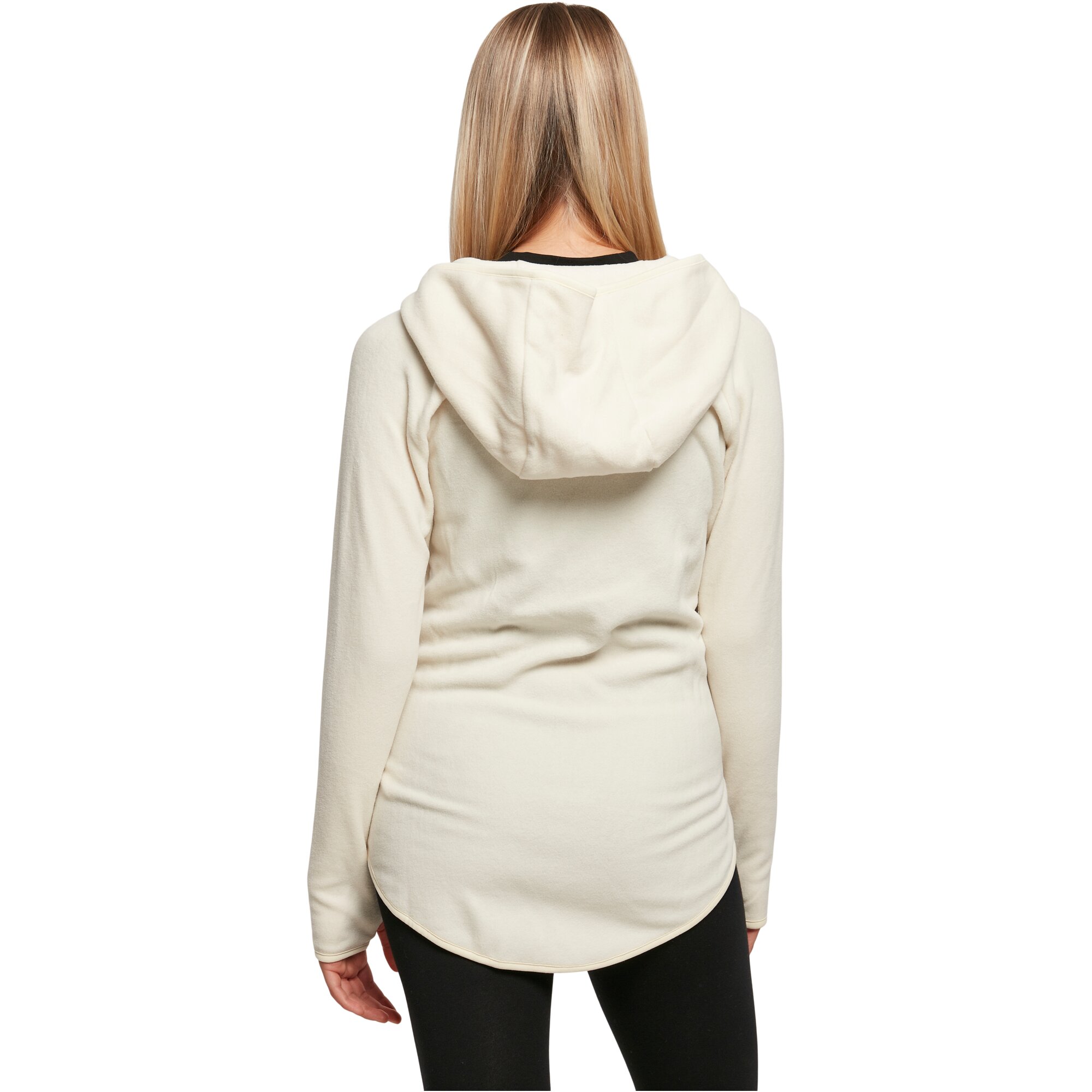 Urban Classics Ladies - Polar Fleece Zip Hoody white sand