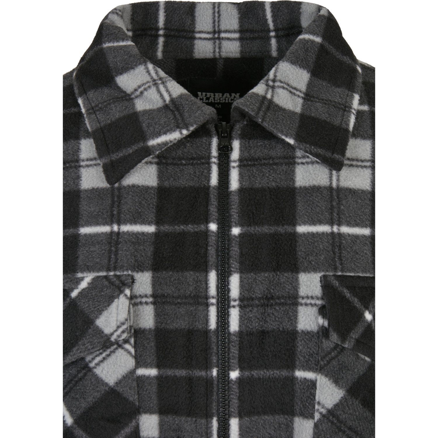 Urban Classics - Flannel Teddy Shirt Veste noir
