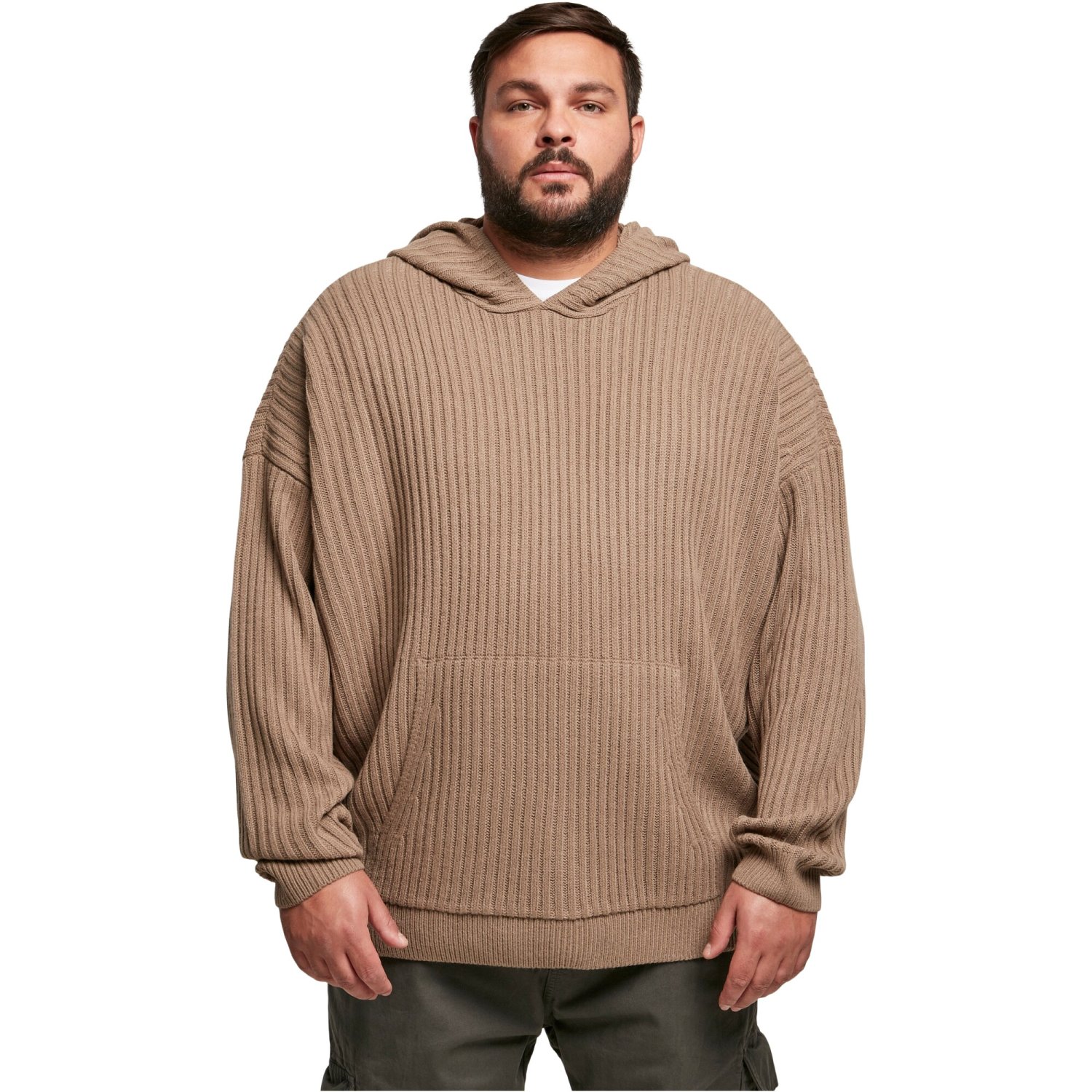 Urban Classics - Knitted Loose-Fit Hoody khaki