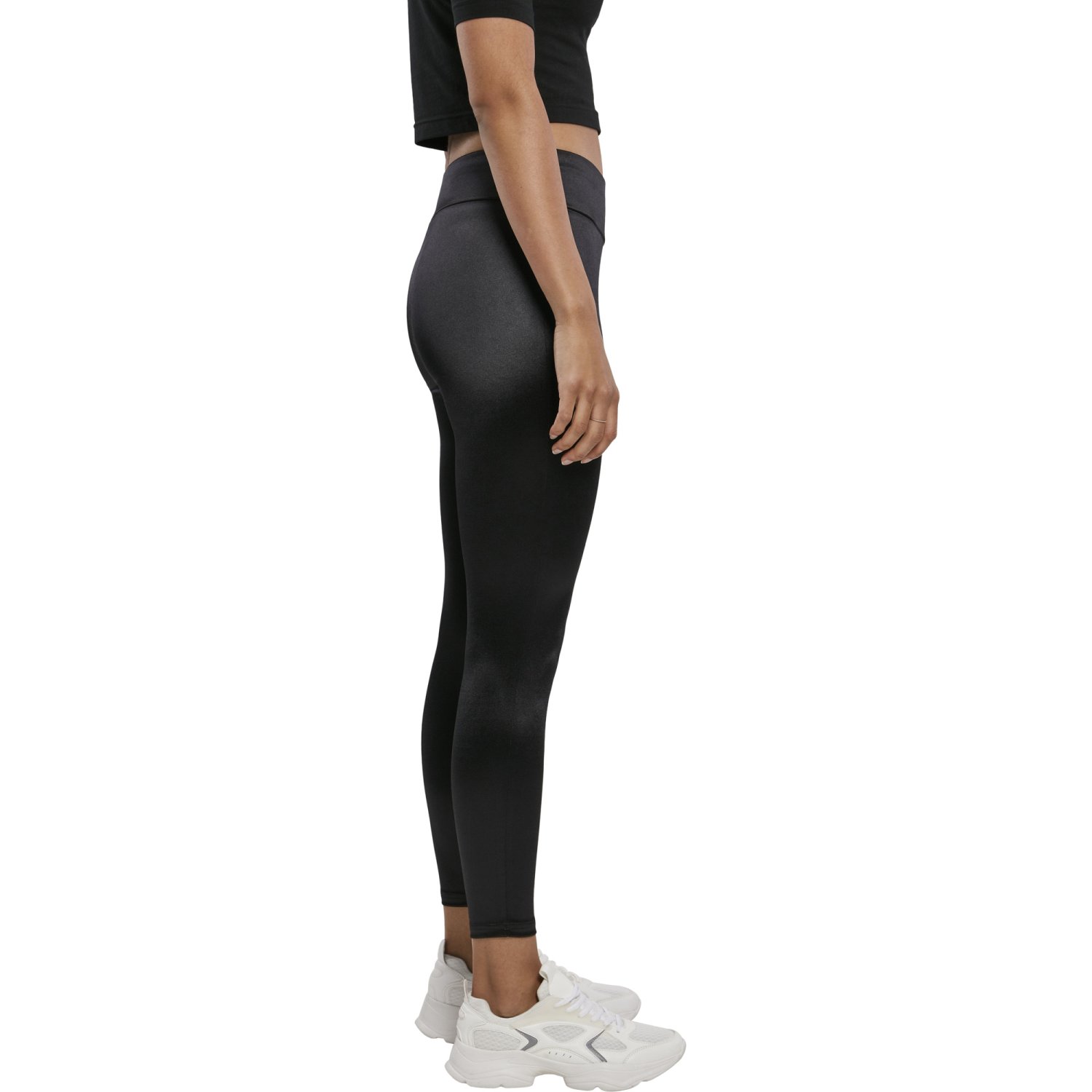 Urban Classics Ladies - SHINY High Waist Leggings schwarz