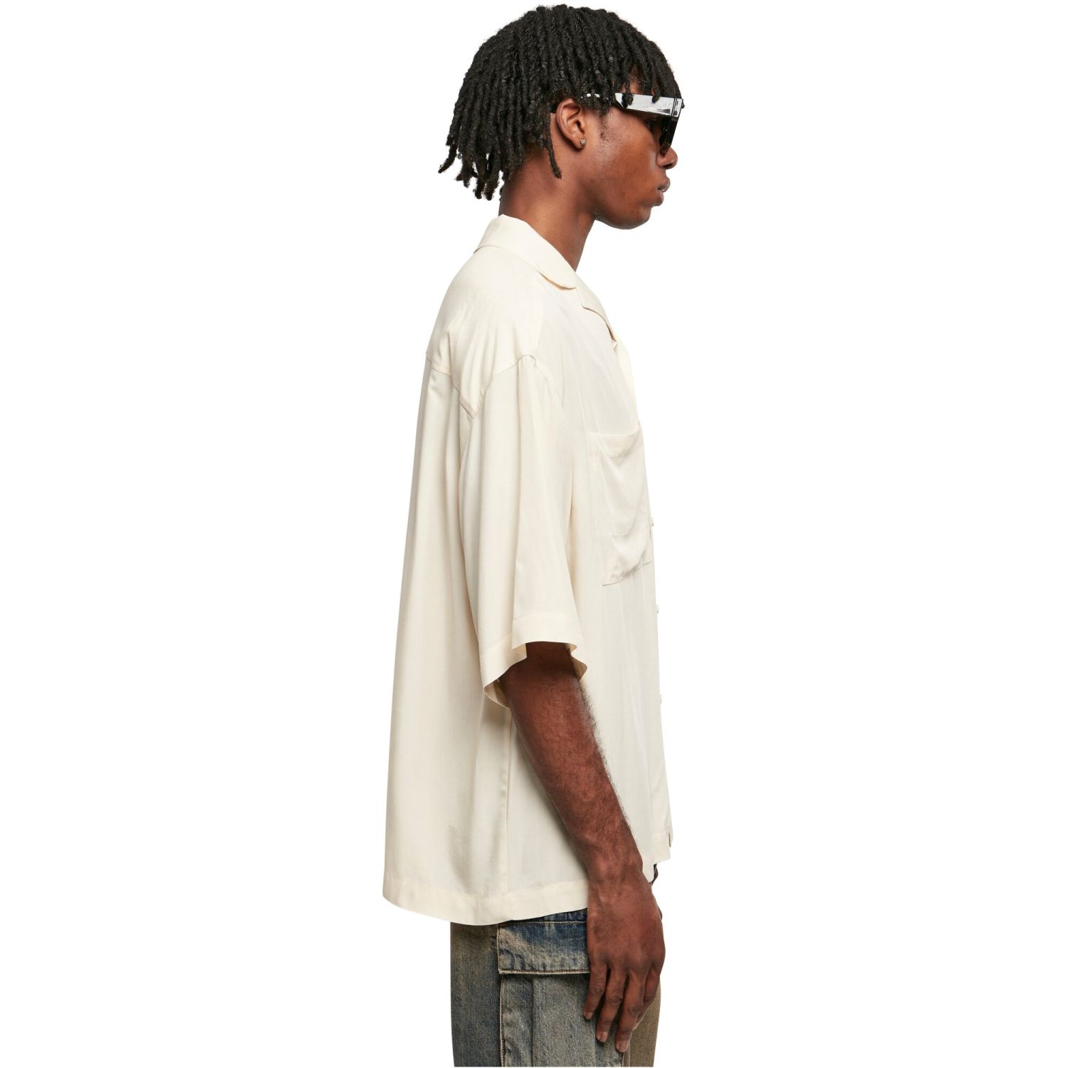 Urban Classics - Oversized RESORT Shirt Chemise whitesand