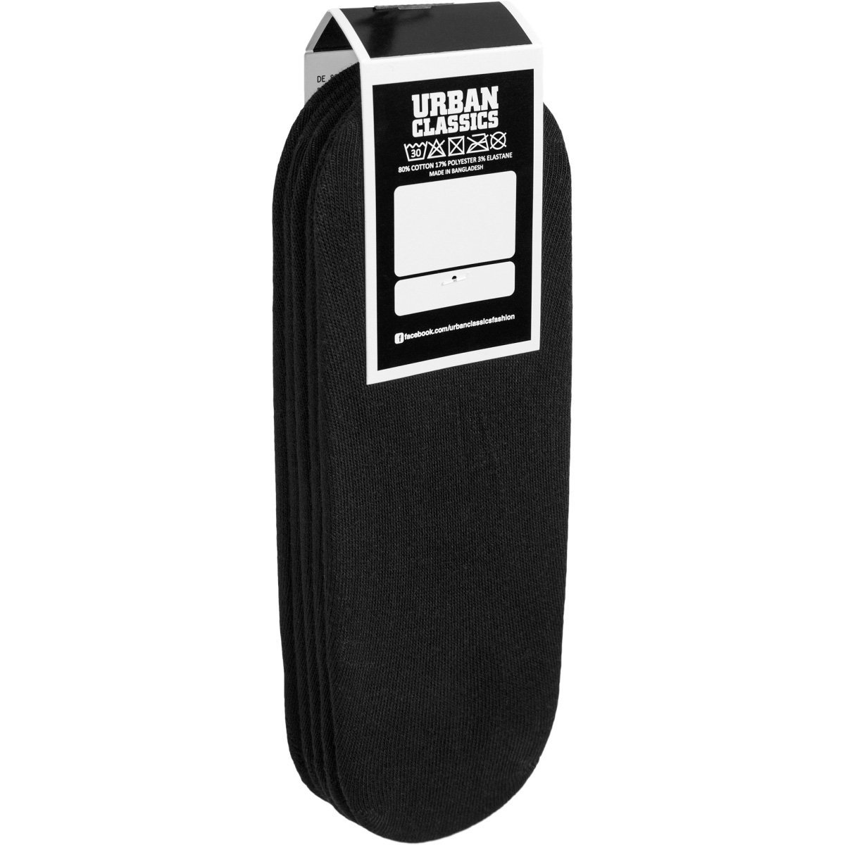 Urban Classics - INVISIBLE socks 3-pack black
