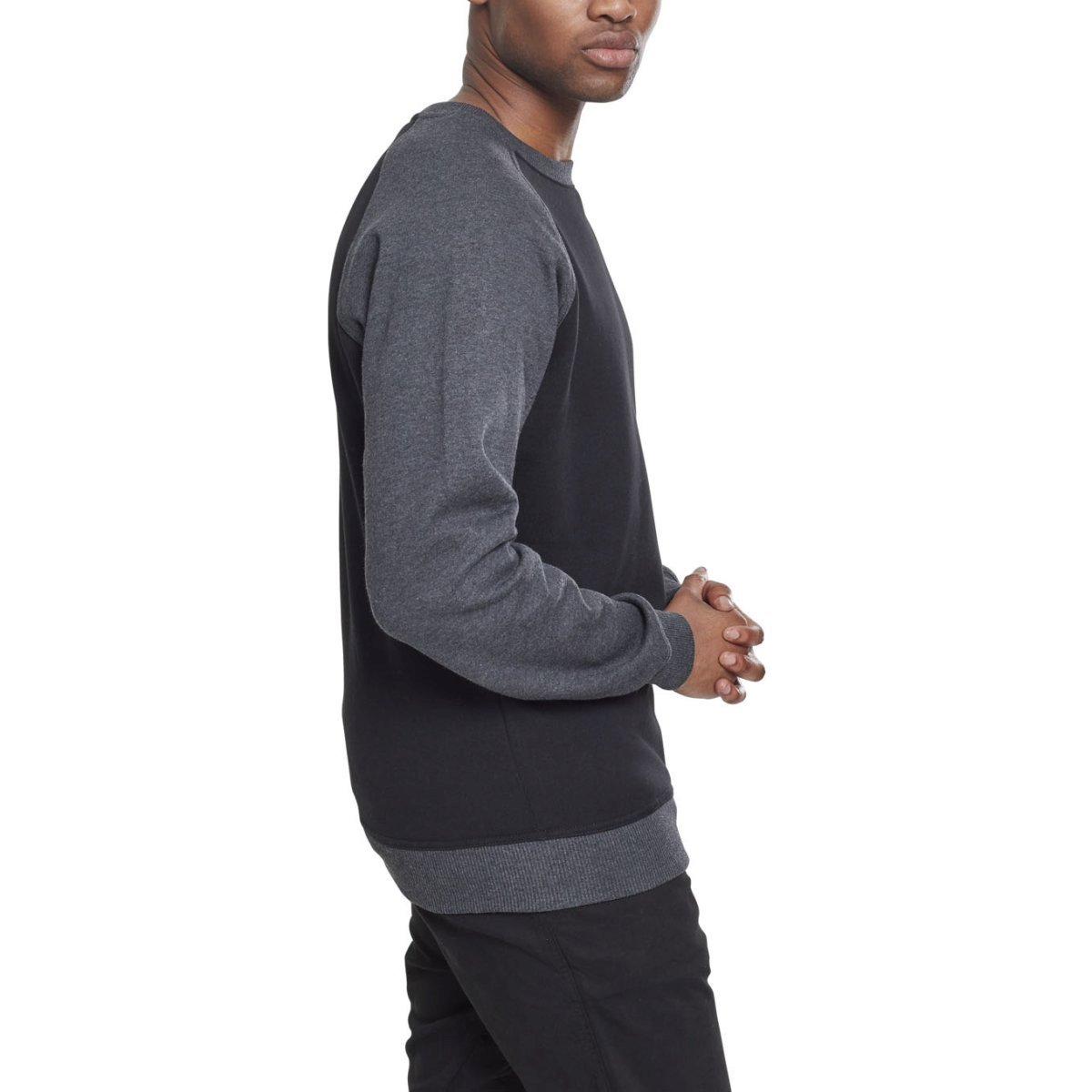 Urban Classics - 2-TONE RAGLAN Crewneck black