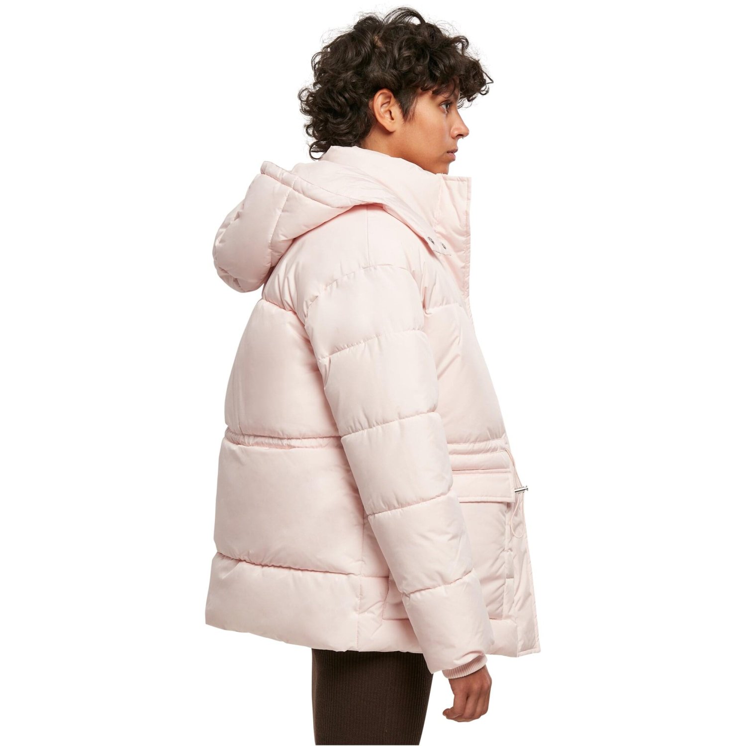 Urban Classics Ladies - Waisted Puffer Winter Jacket rose