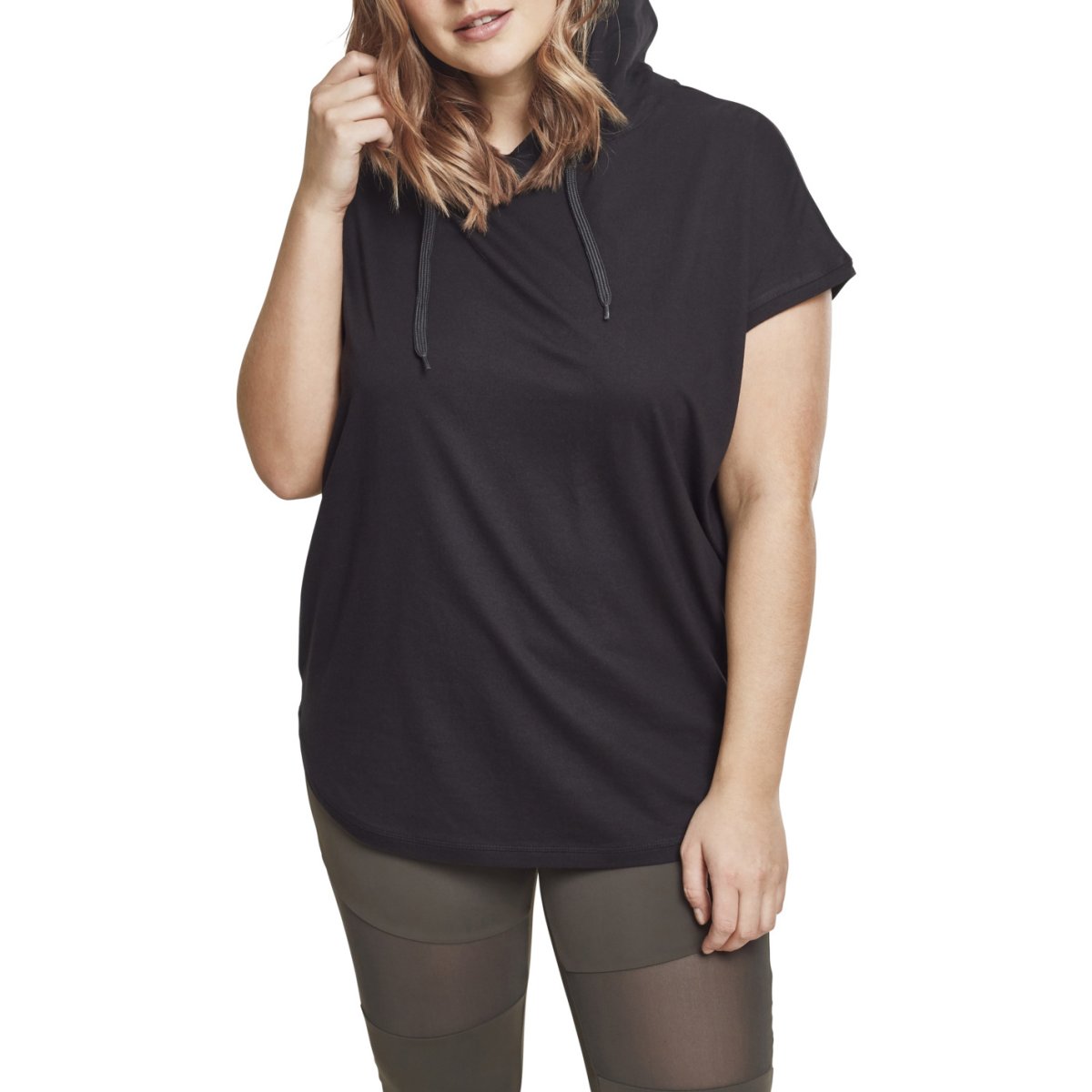 Urban Classics Ladies - Sleeveless Jersey Hoody noir
