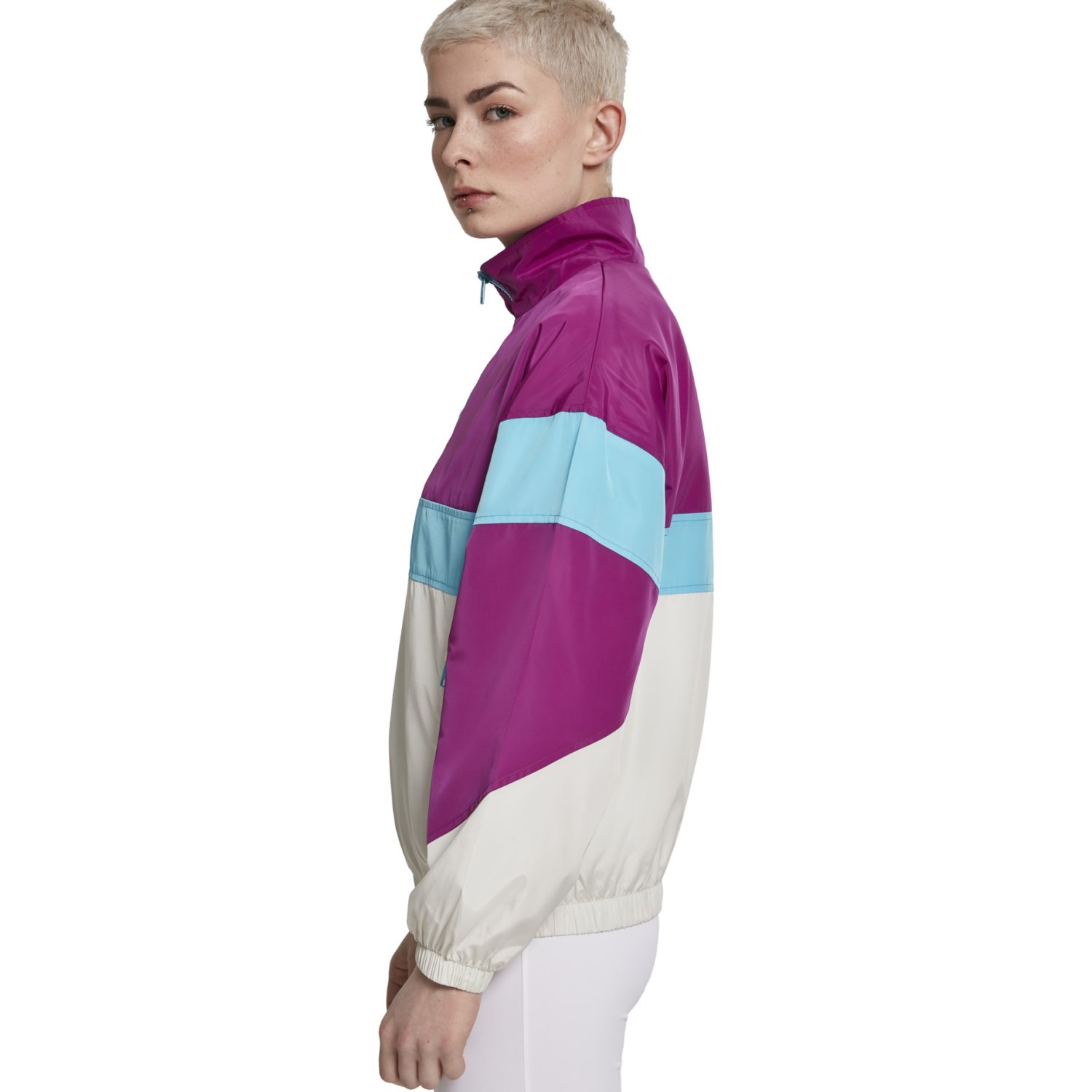 Urban Classics Ladies - PULL OVER Stand Up Collar Veste viol