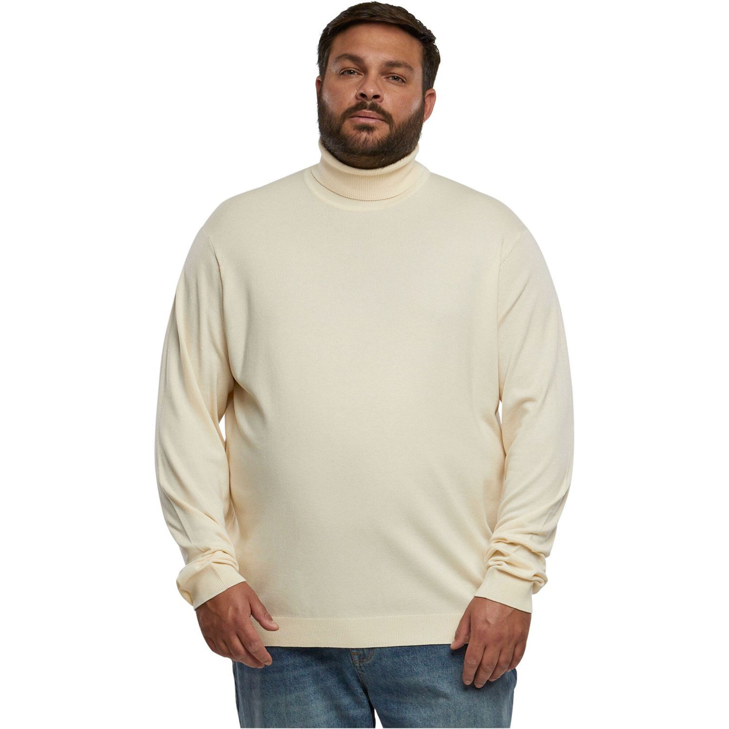 Urban Classics - Knitted Roll Neck Sweater whitesand
