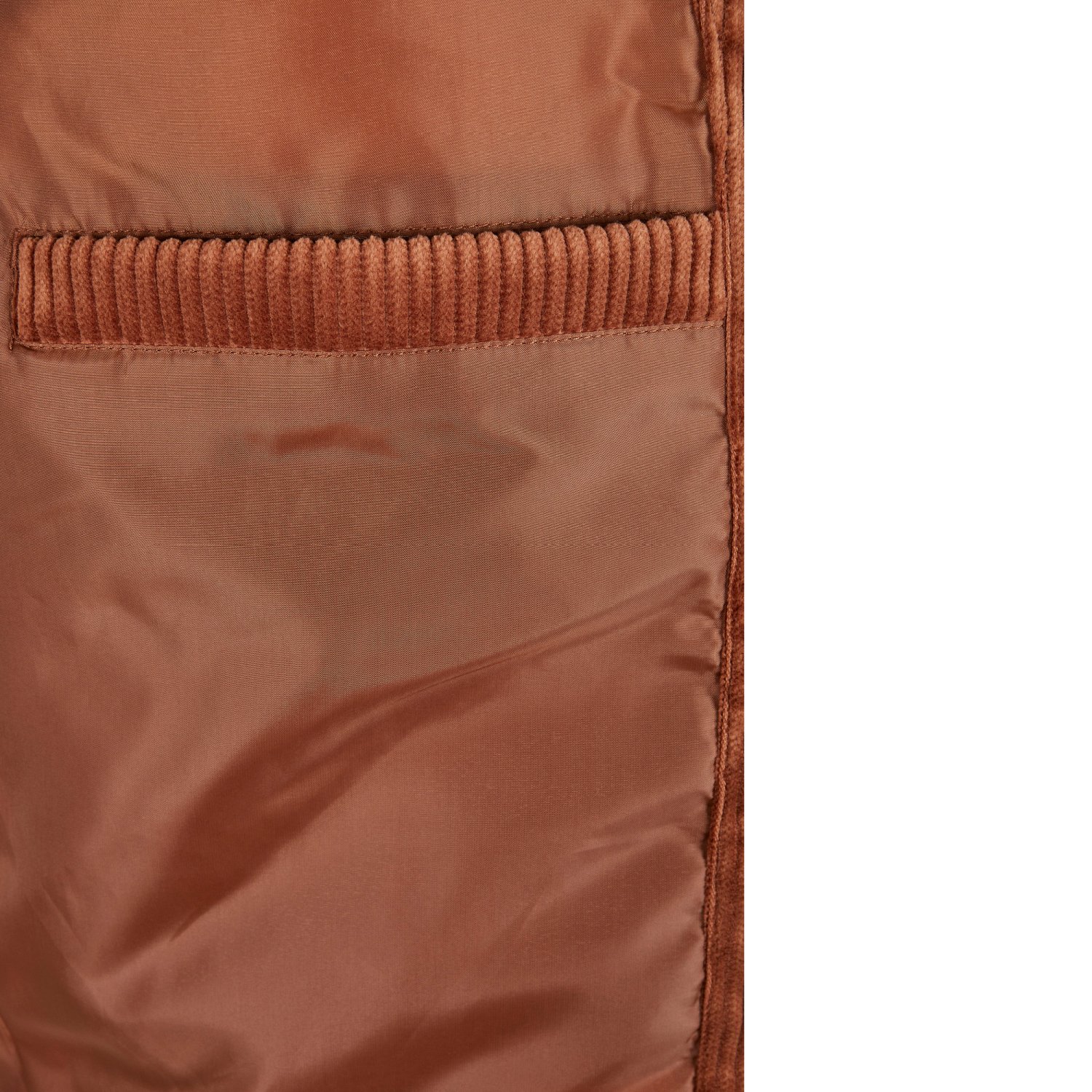 Urban Classics - BOXY PUFFER Corduroy Winter Jacket brown