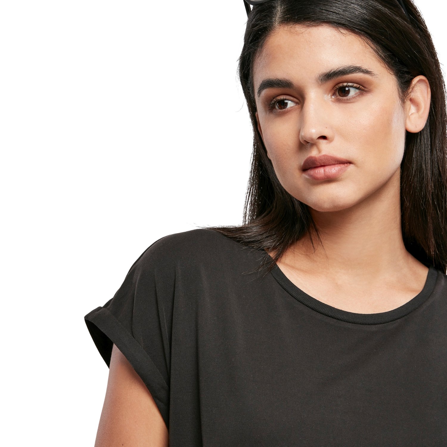Urban Classics Ladies - Modal Extended Shoulder Top noir