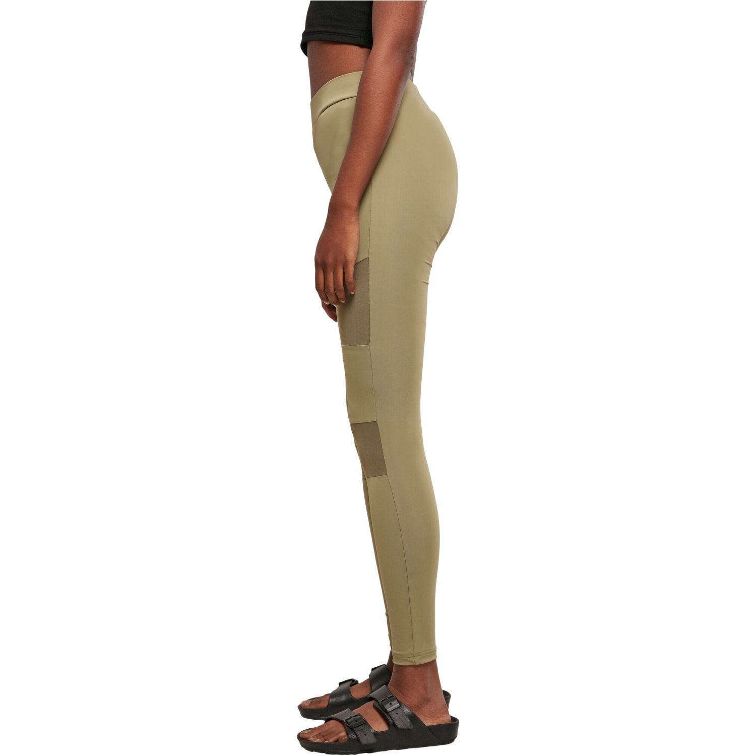 Urban Classics Ladies - TECH MESH Leggings khaki