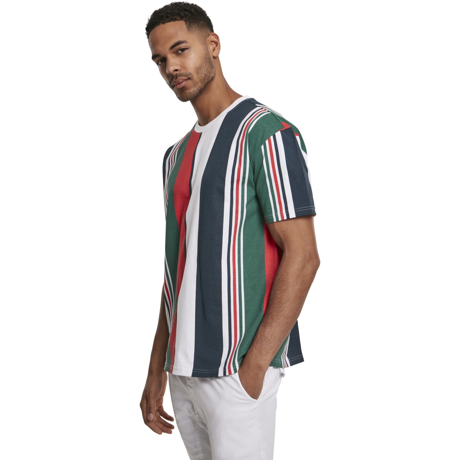 Urban Classics - Heavy Oversized Big AOP Stripe Shirt
