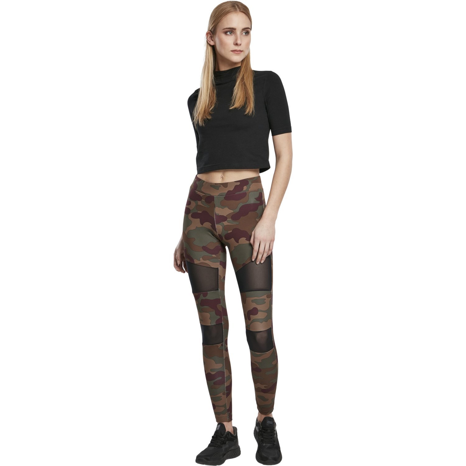 Urban Classics Ladies - TECH MESH Fitness Leggings redwood