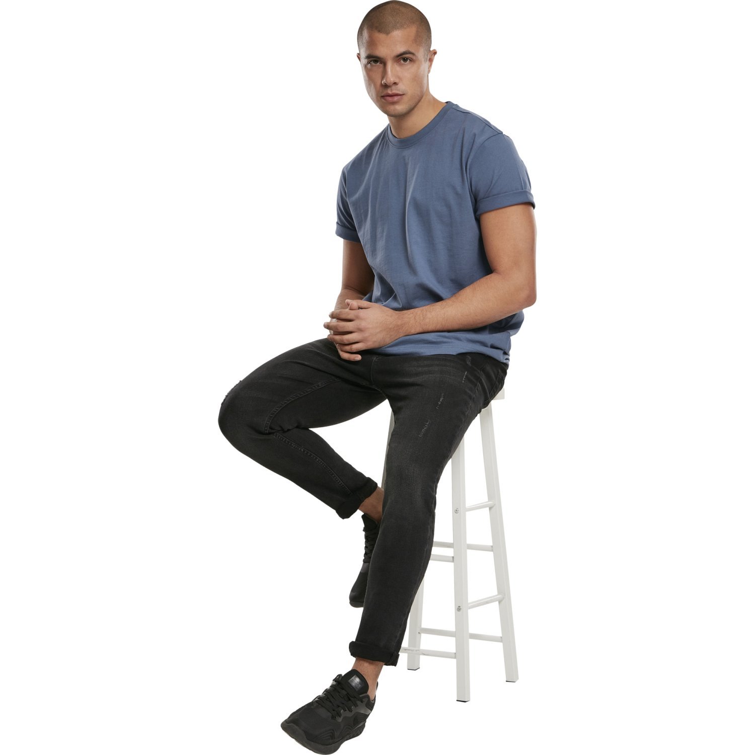 Urban Classics - BASIC Shirt vintage blue