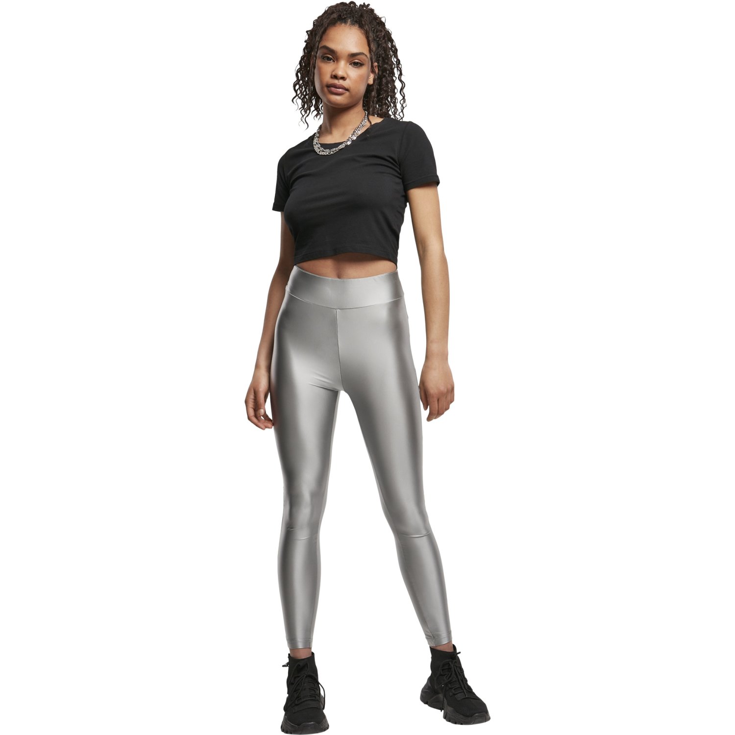 Urban Classics Ladies - High Waist Shiny Metalic Leggings
