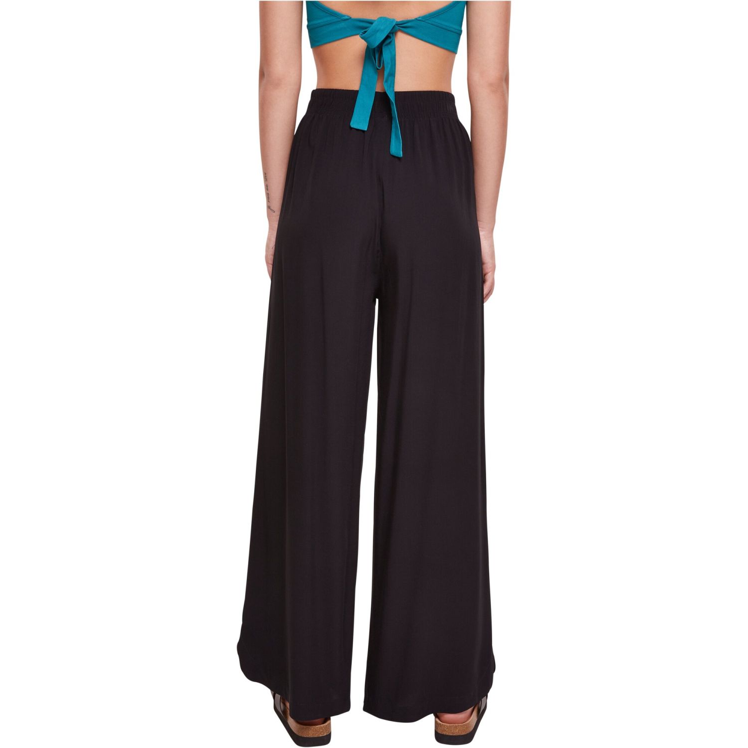 Urban Classics Ladies - Wide Leg Viscose Pantalon