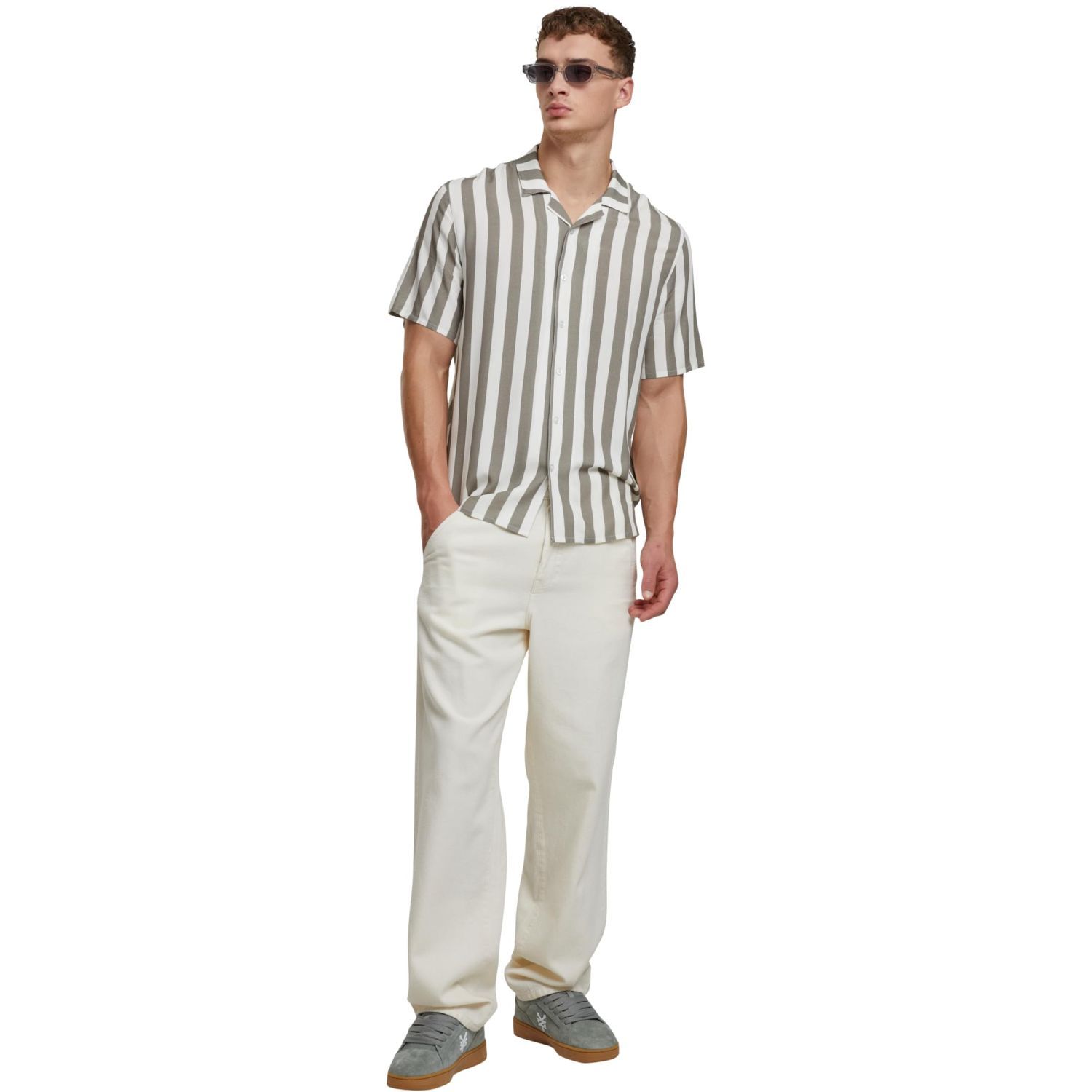 Urban Classics - Viscose Resort Shirt Hemd pale offwhite