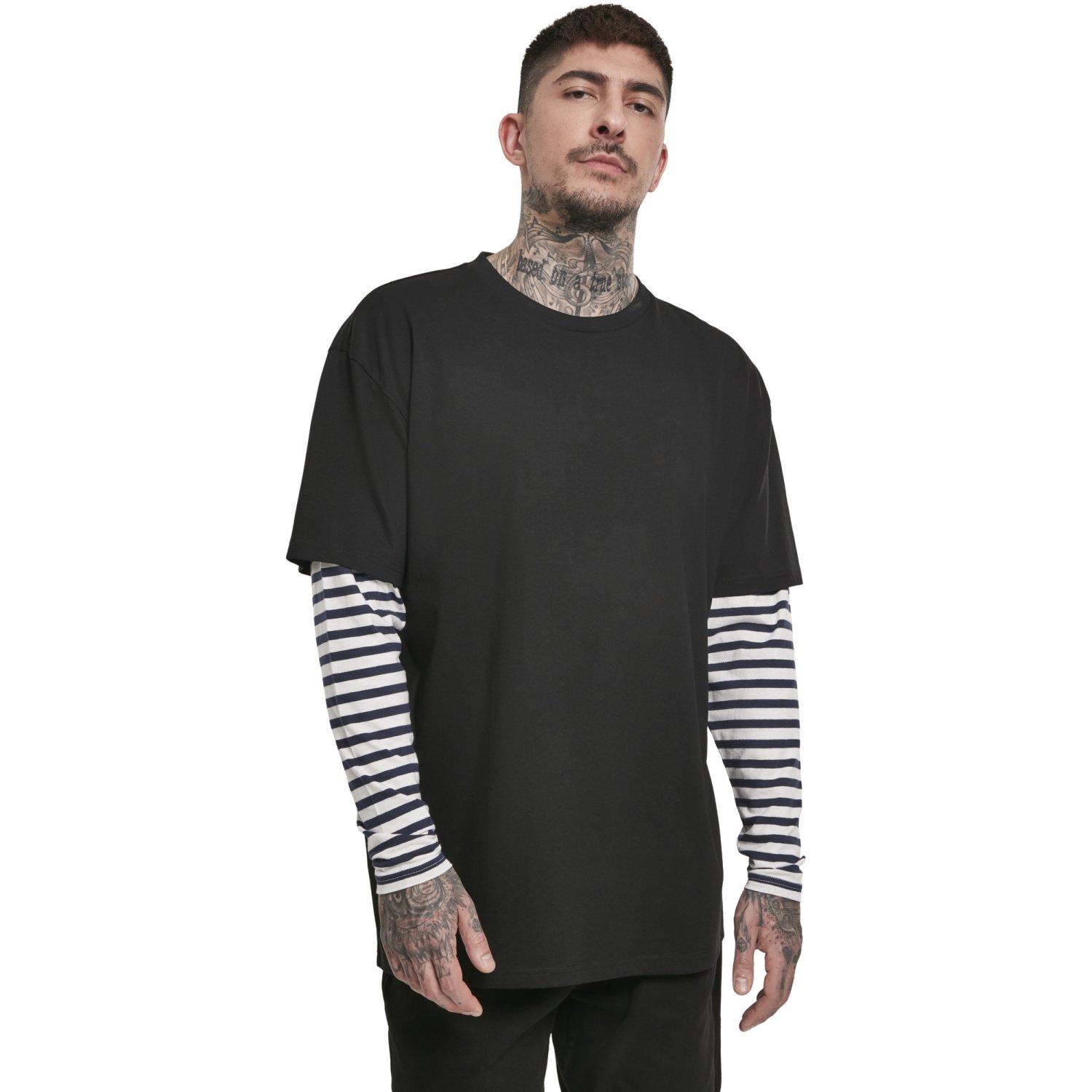 Urban Classics - Oversized Double Layer Longsleeve black