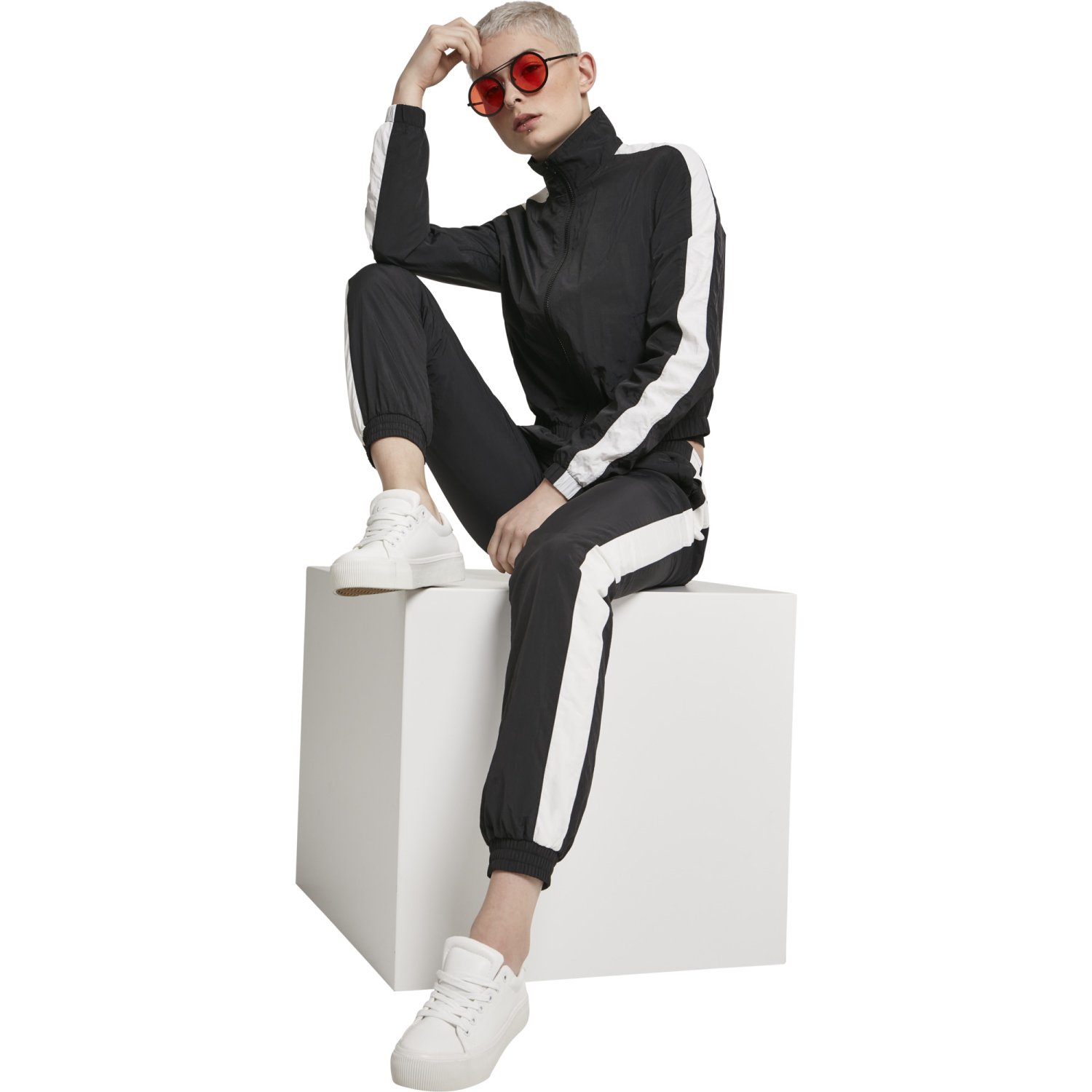 Urban Classics Ladies - CRINKLE Short Track Jacket black