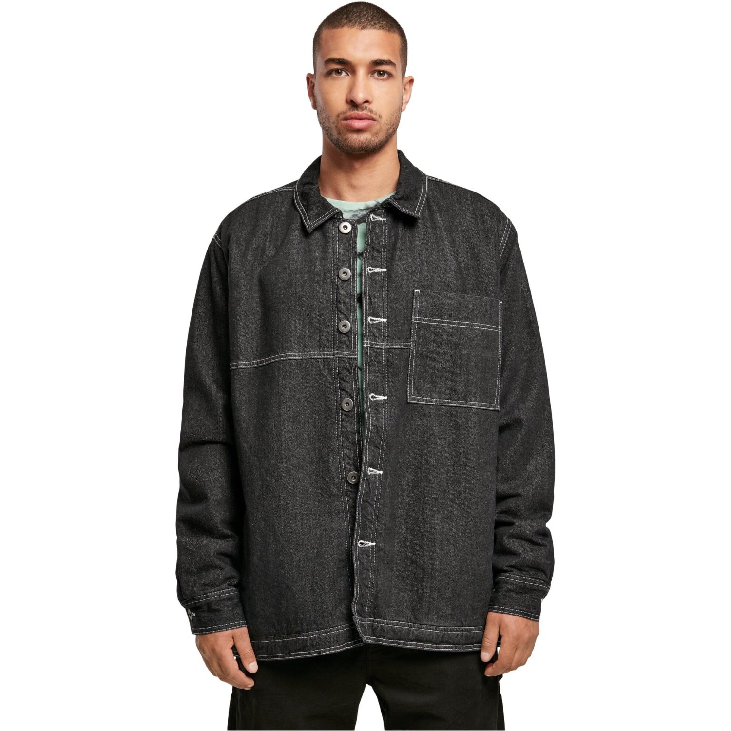 Urban Classics - Oversized Denim Trucker Veste black raw