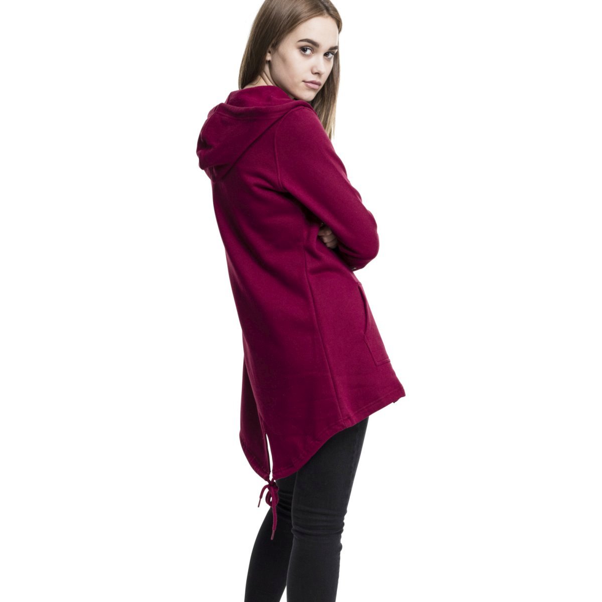 Urban Classics Ladies - SWEAT PARKA Zip Hoody burgundy