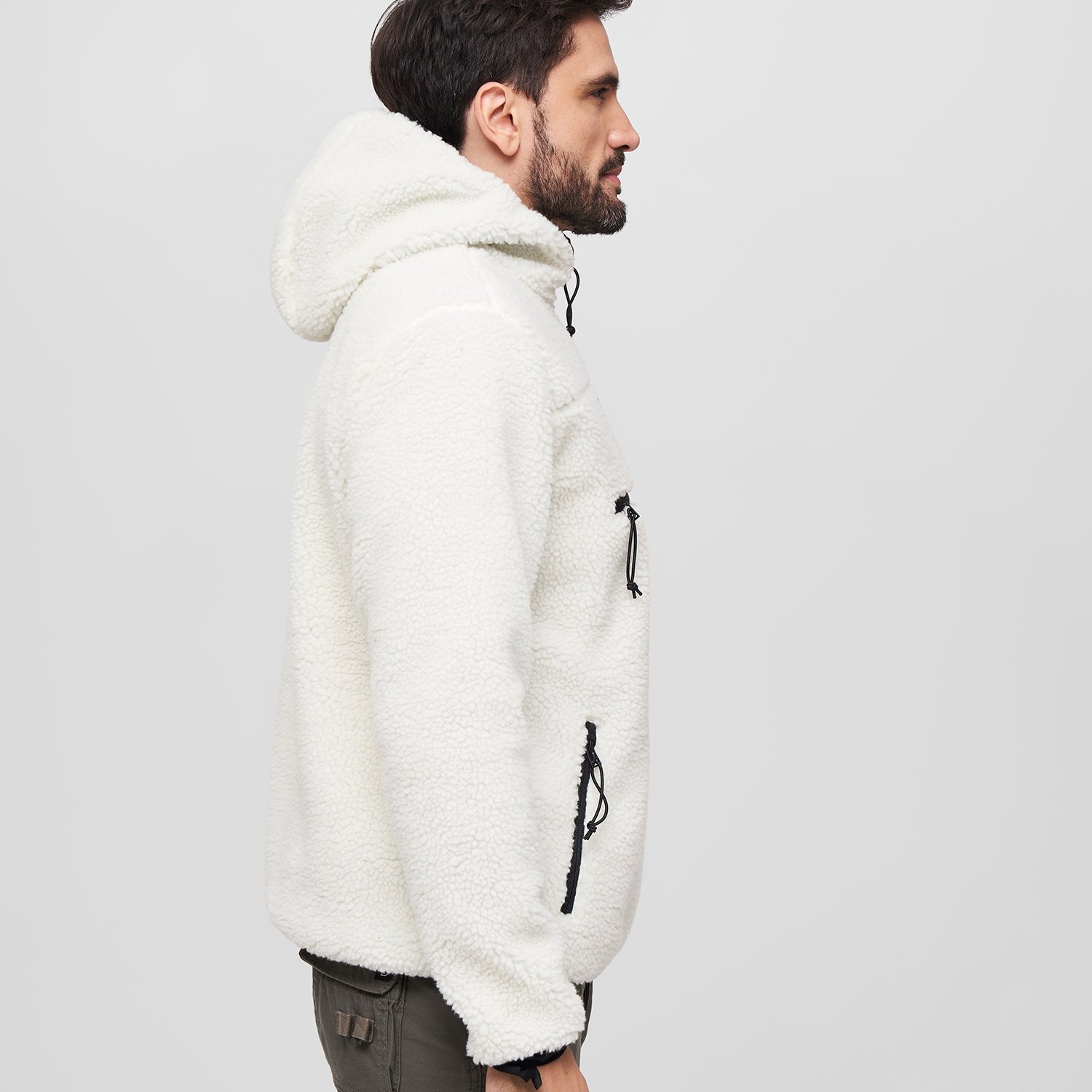 Brandit - Teddyfleece Troyer Worker Sweater blanc