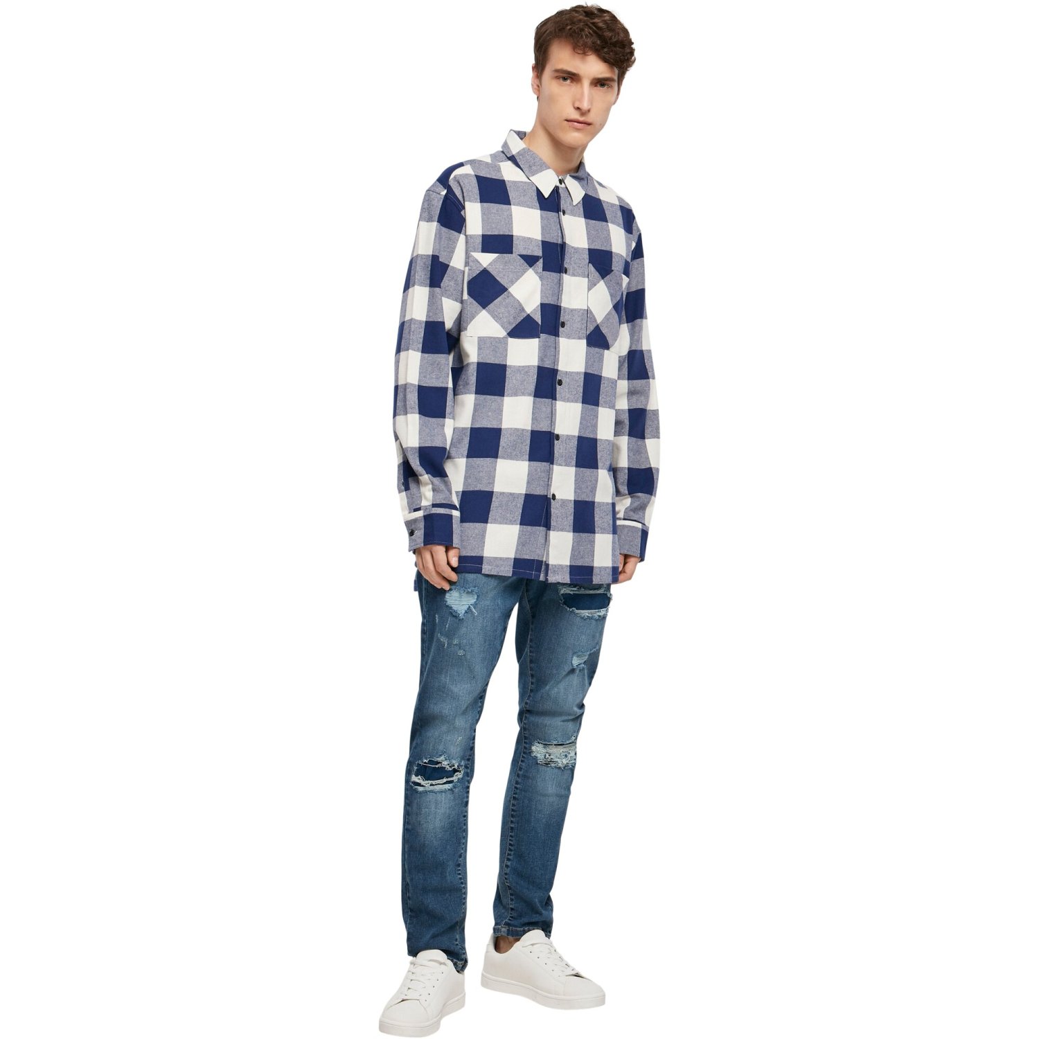 Urban Classics - Long Oversized Checked Flanell Hemd