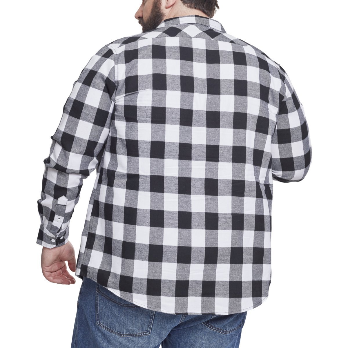 Urban Classics - CHECKED FLANELL Shirt black / white