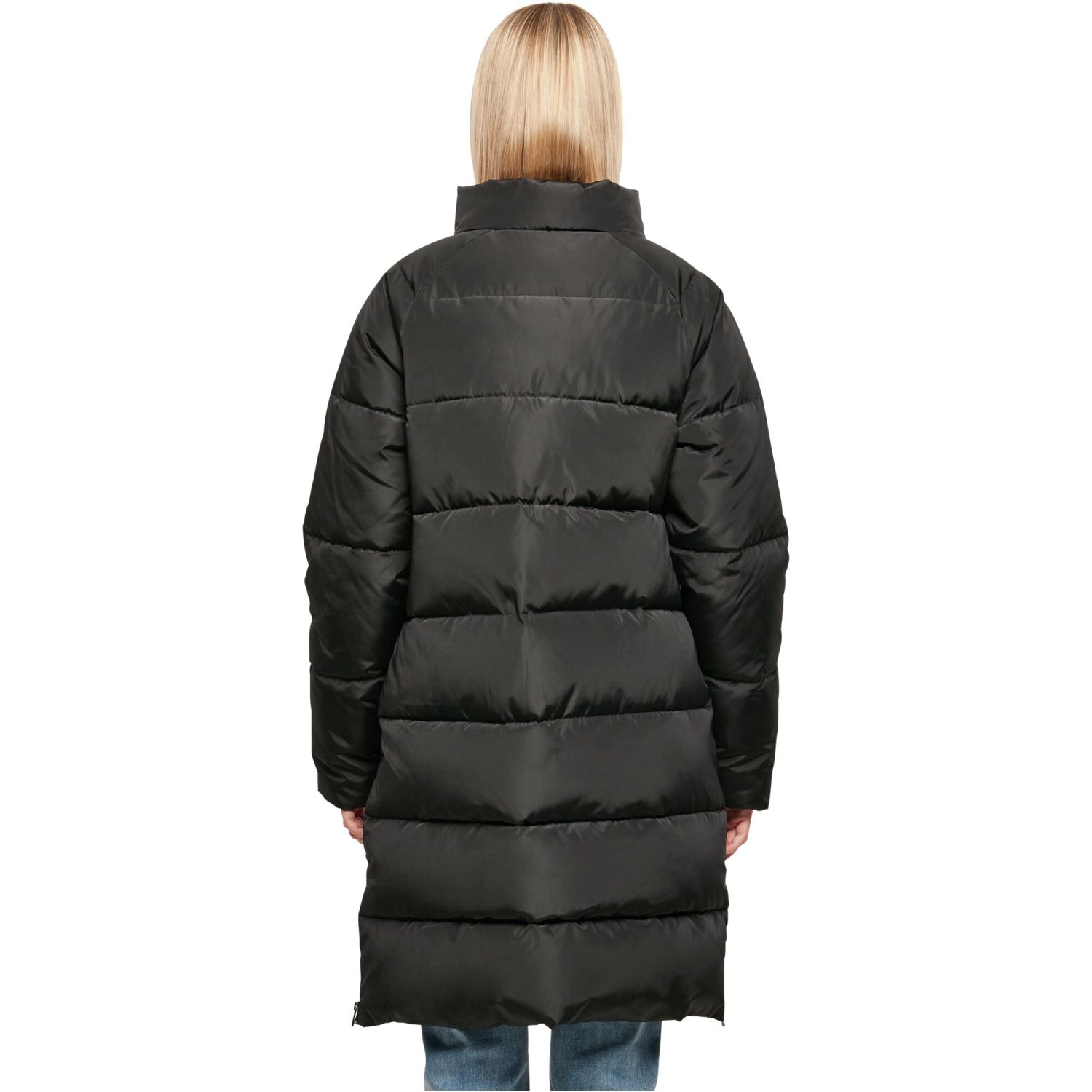 Urban Classics Ladies - High Neck Puffer Winter Coat black