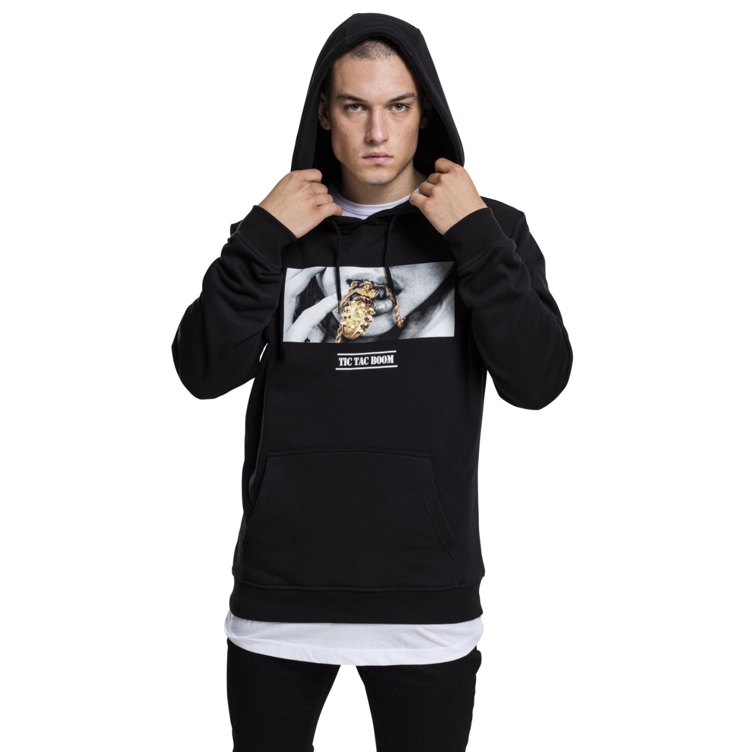 Mister Tee Hoody - BLING BOOM schwarz