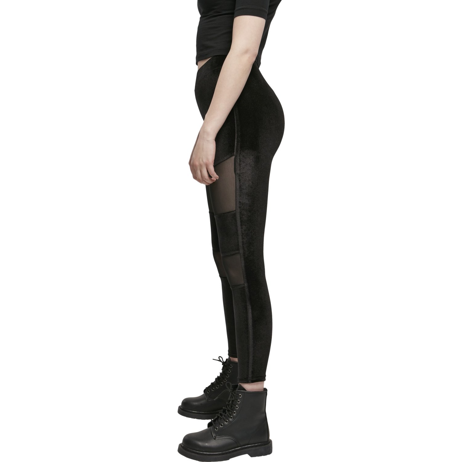 Urban Classics Ladies - Velvet TECH MESH Leggings
