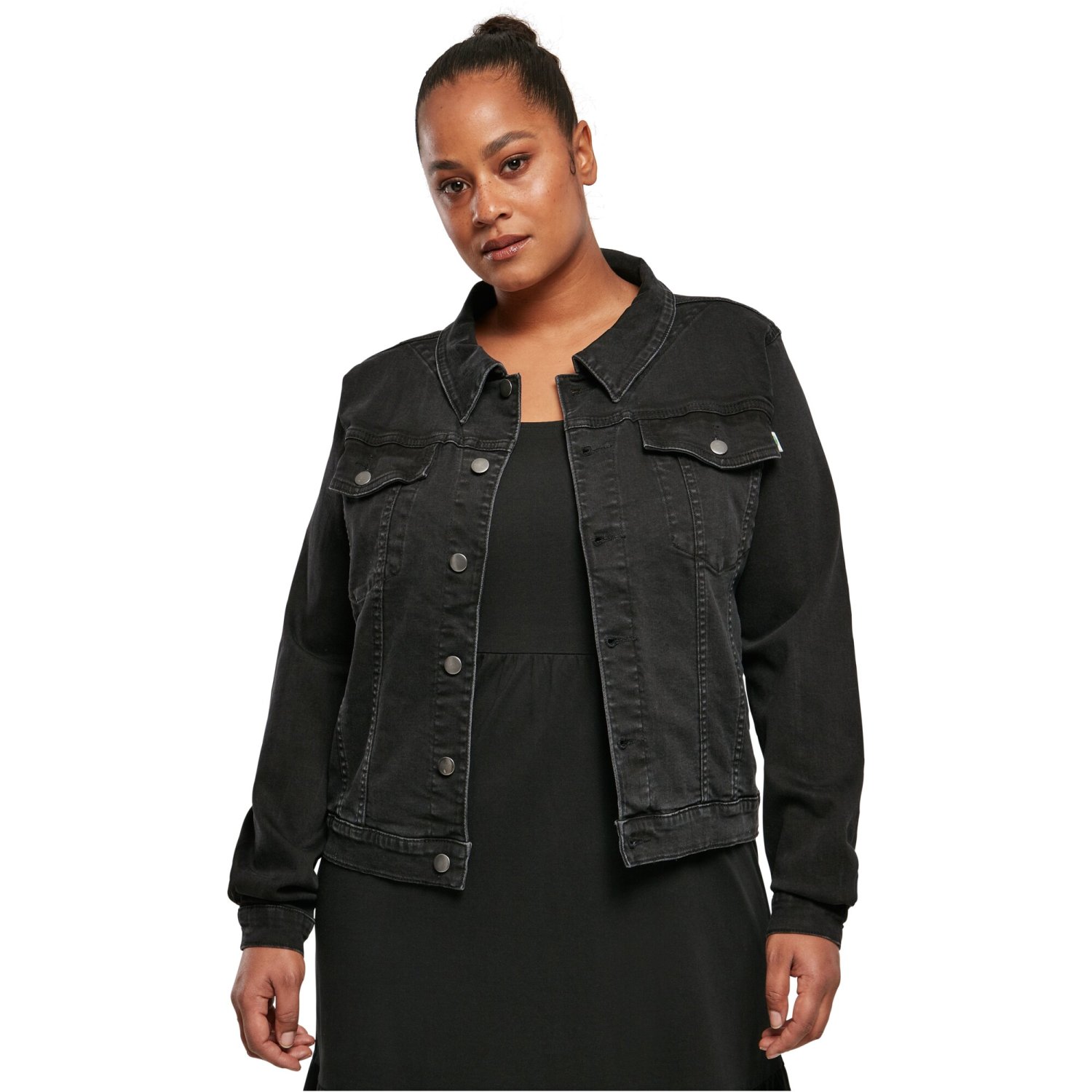 Urban Classics Ladies - Organic Denim Veste black washed
