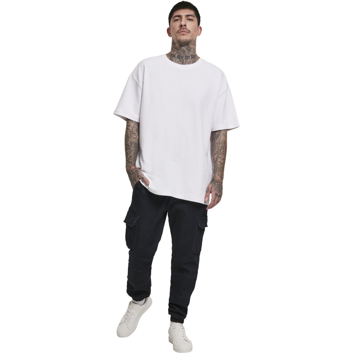Urban Classics - CARGO Jogging Denim Jeans black