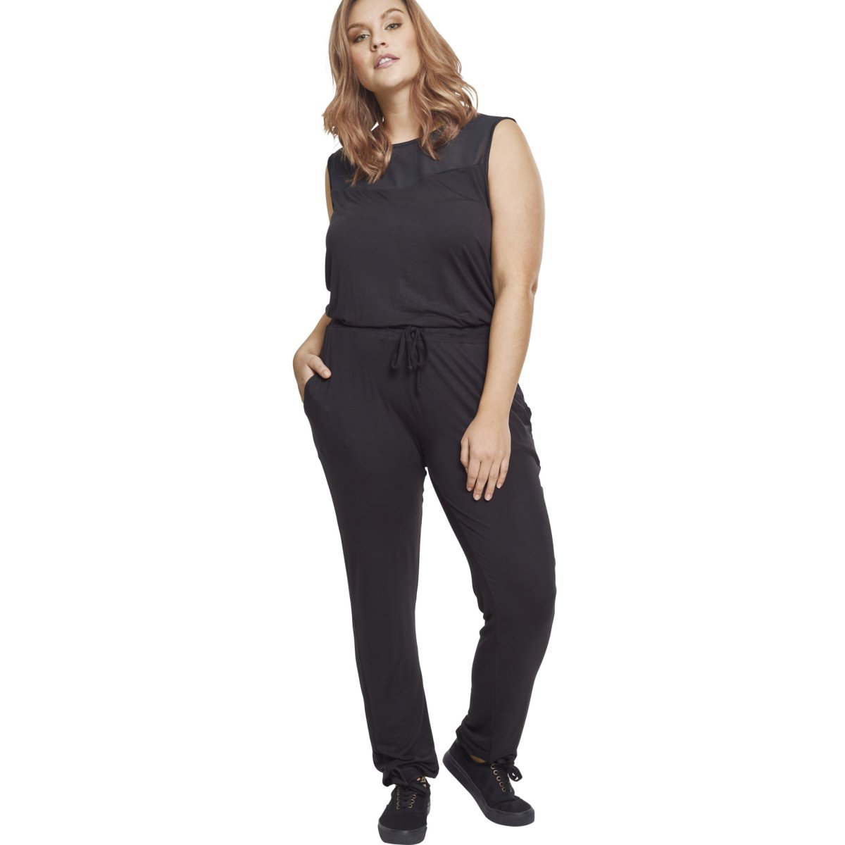 Urban Classics Ladies - TECH MESH Jumpsuit noir