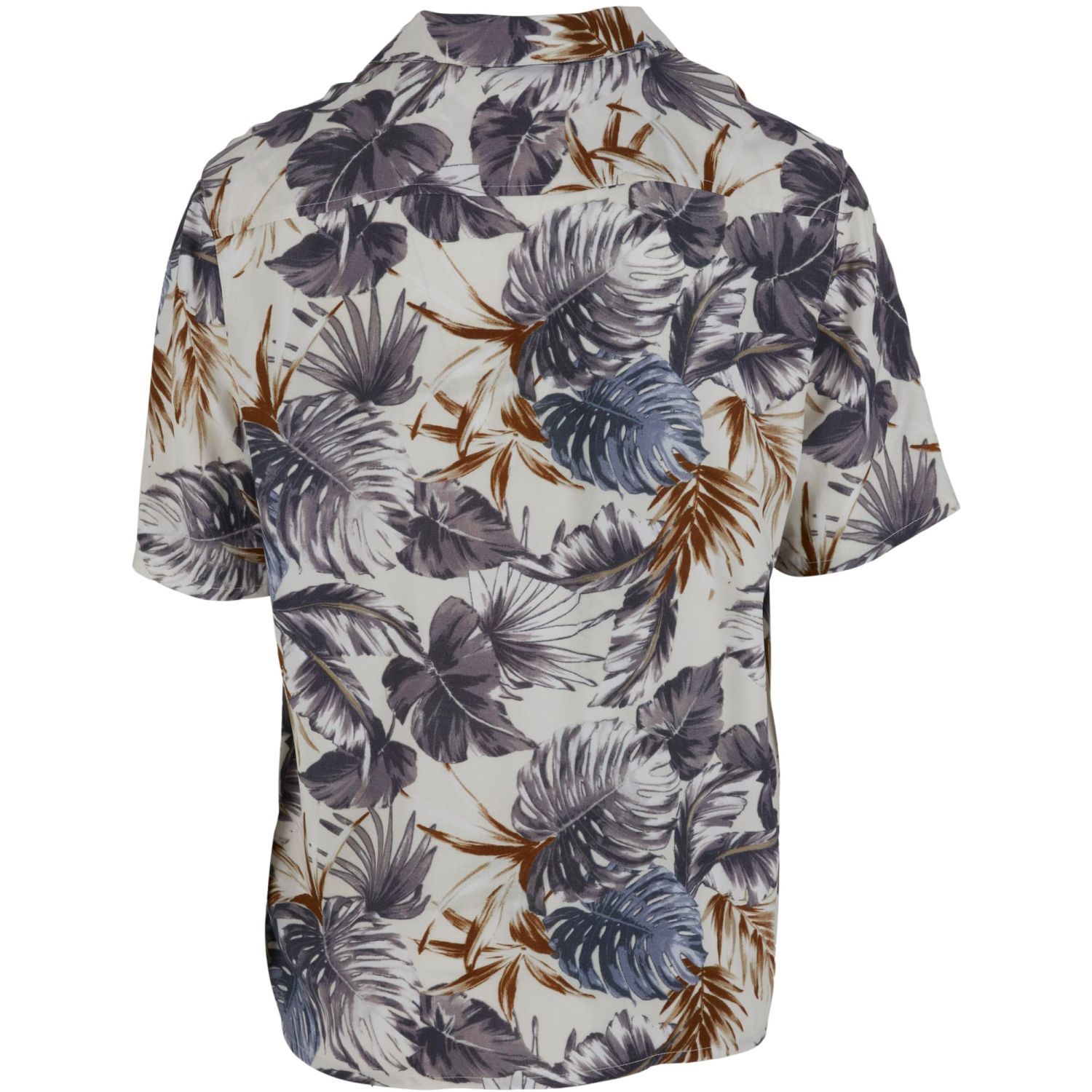 Urban Classics - Viscose Resort Shirt Hemd blue leaves