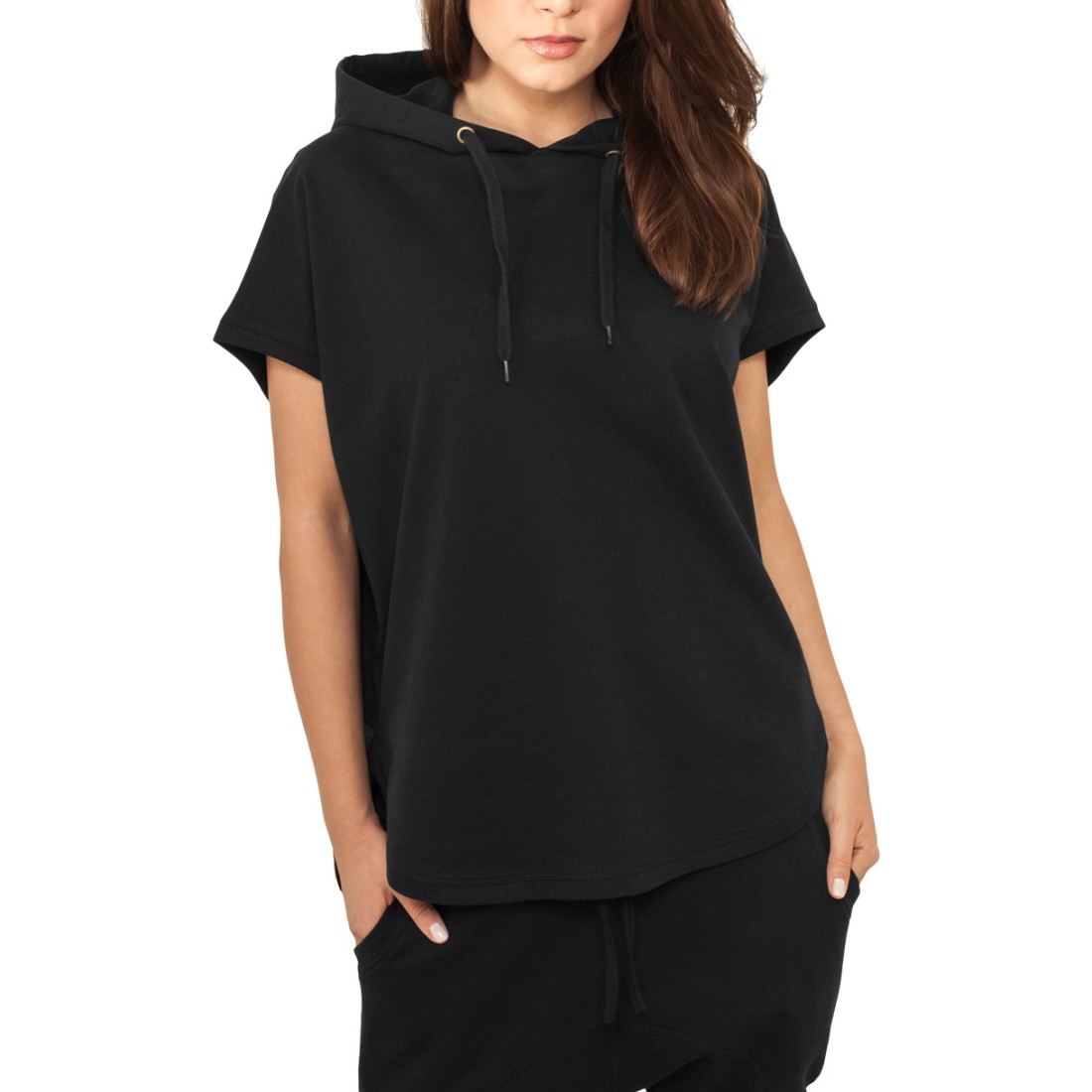 Urban Classics Femme - TERRY Sweat à capuche noir