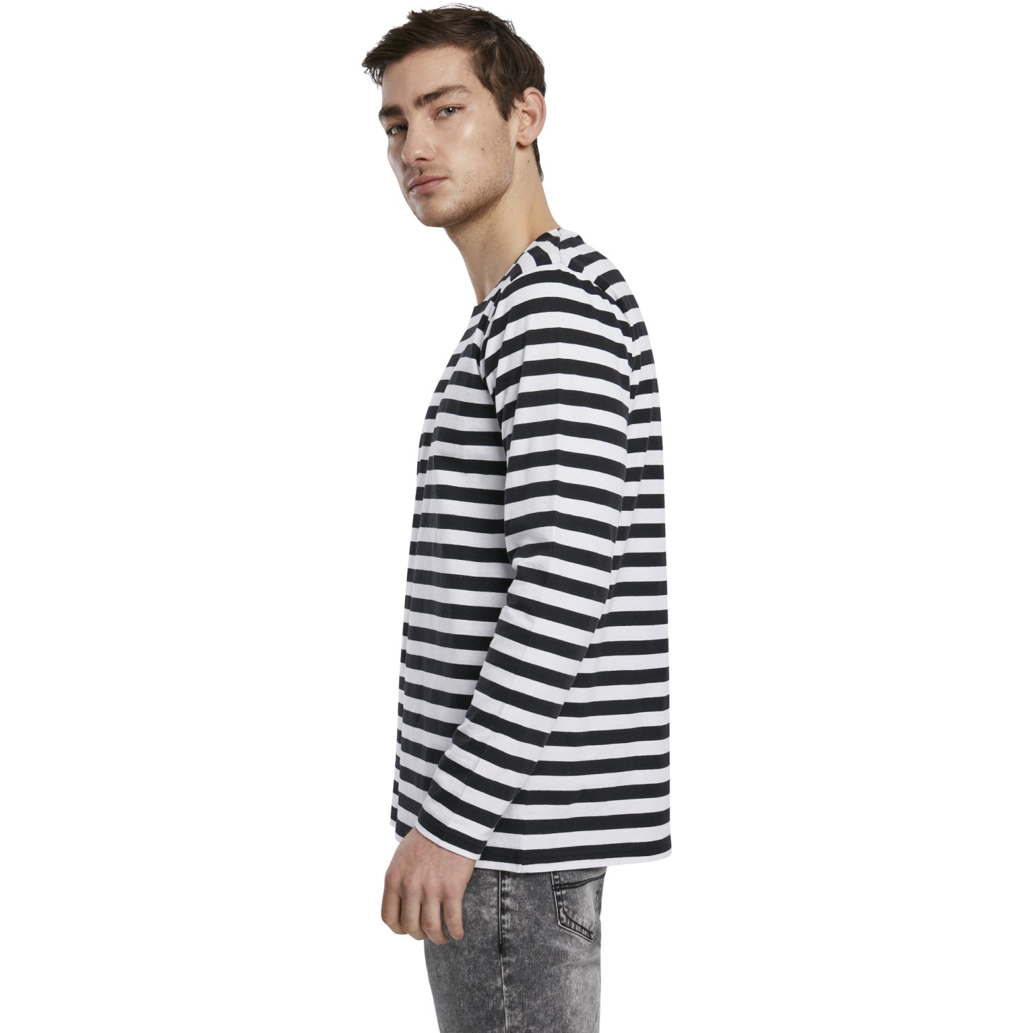 Urban Classics - Regular Stripe Longsleeve blanc