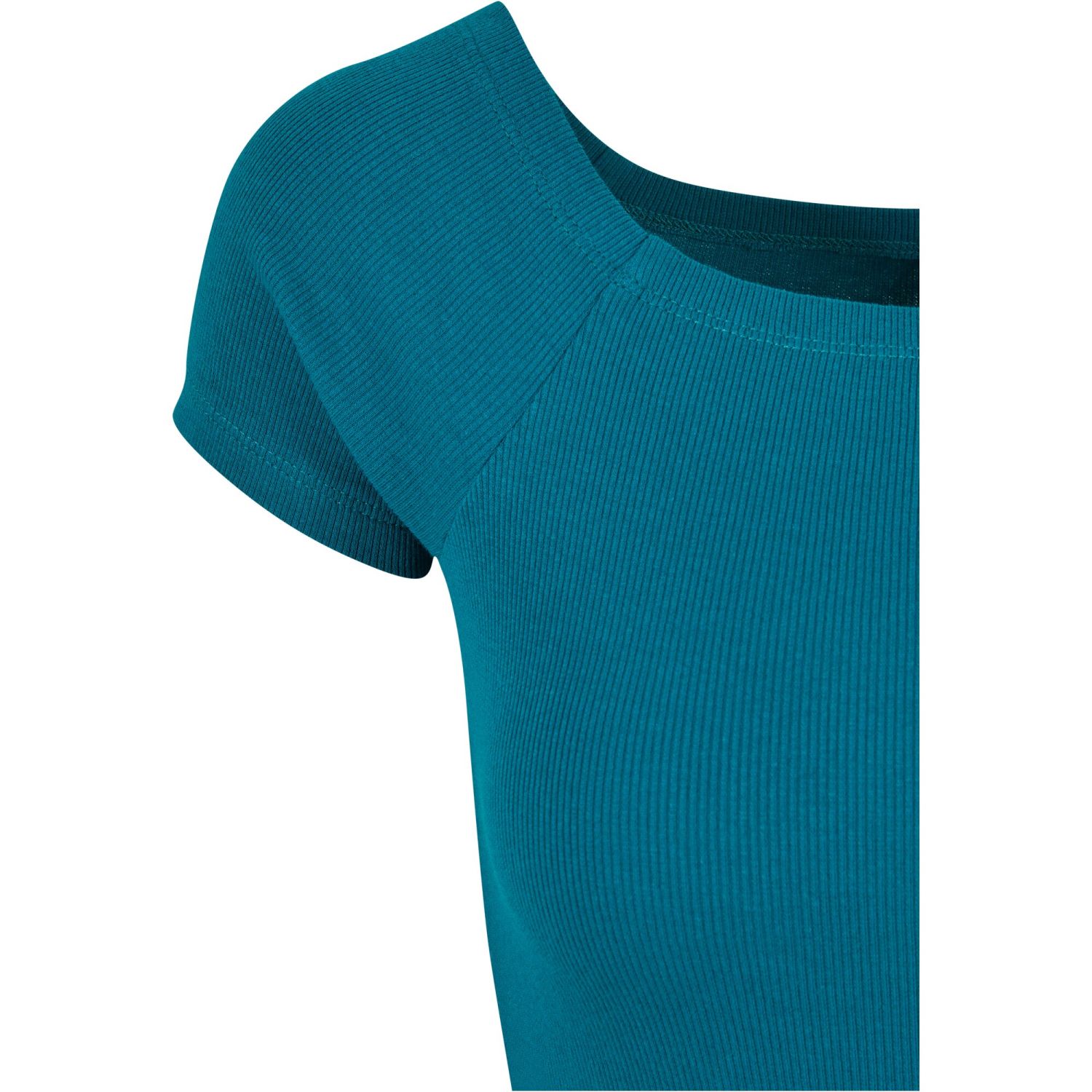 Urban Classics Ladies - Off Shoulder Rib Dress water