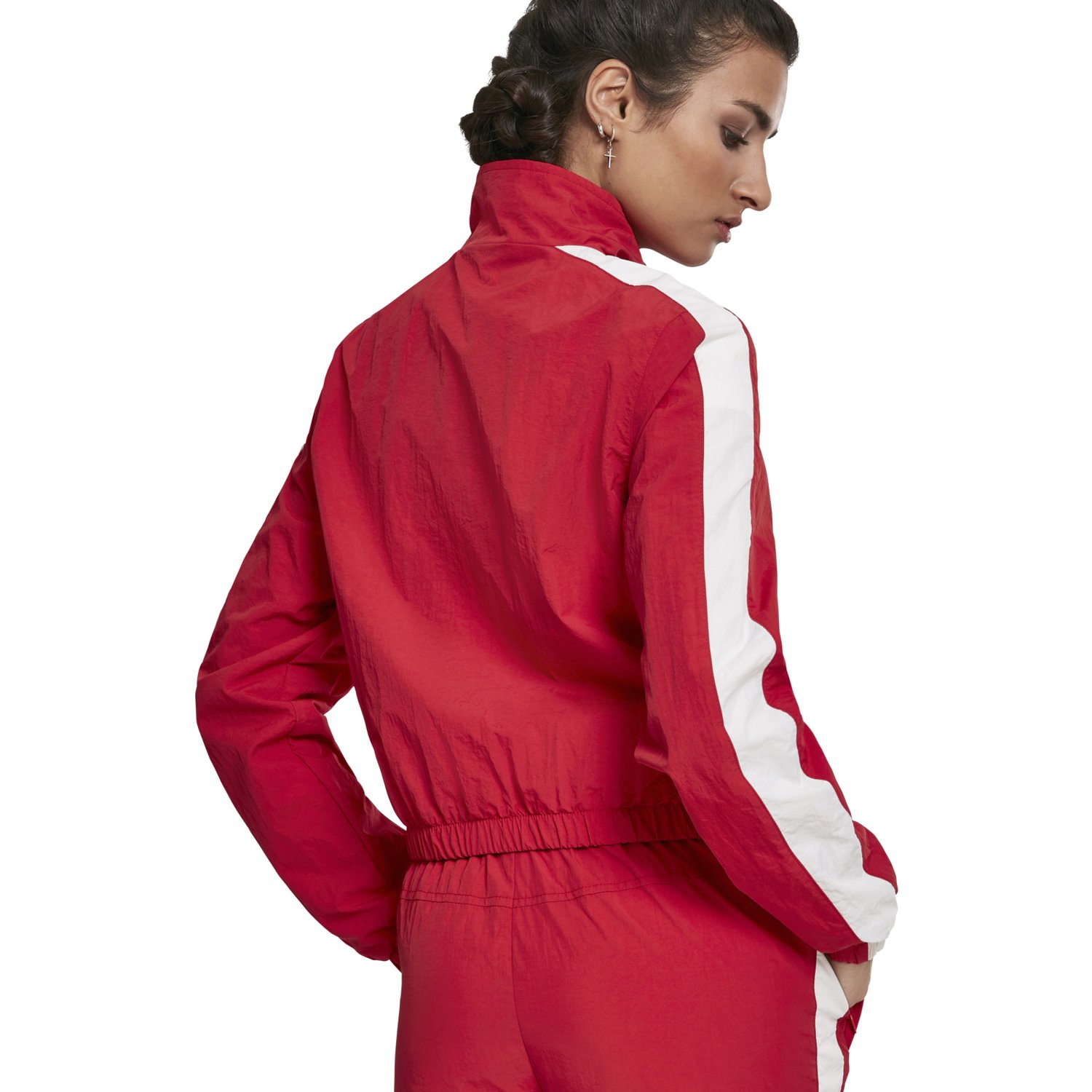 Urban Classics Ladies - CRINKLE Short Track Jacket rouge