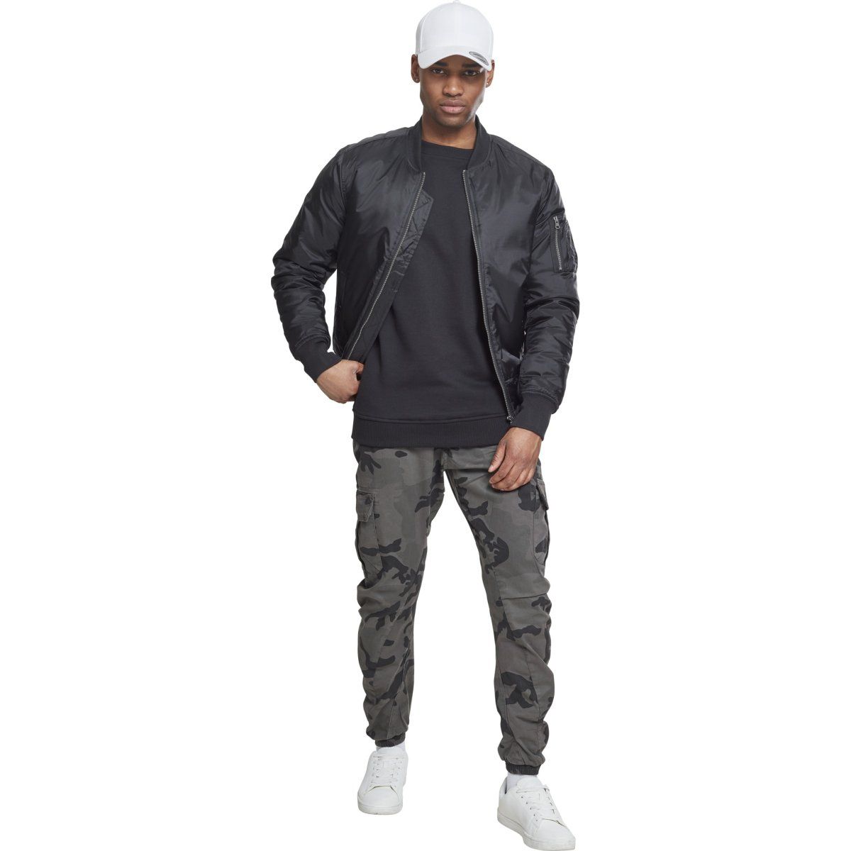 Urban Classics - SHINY BOMBER Jacket black