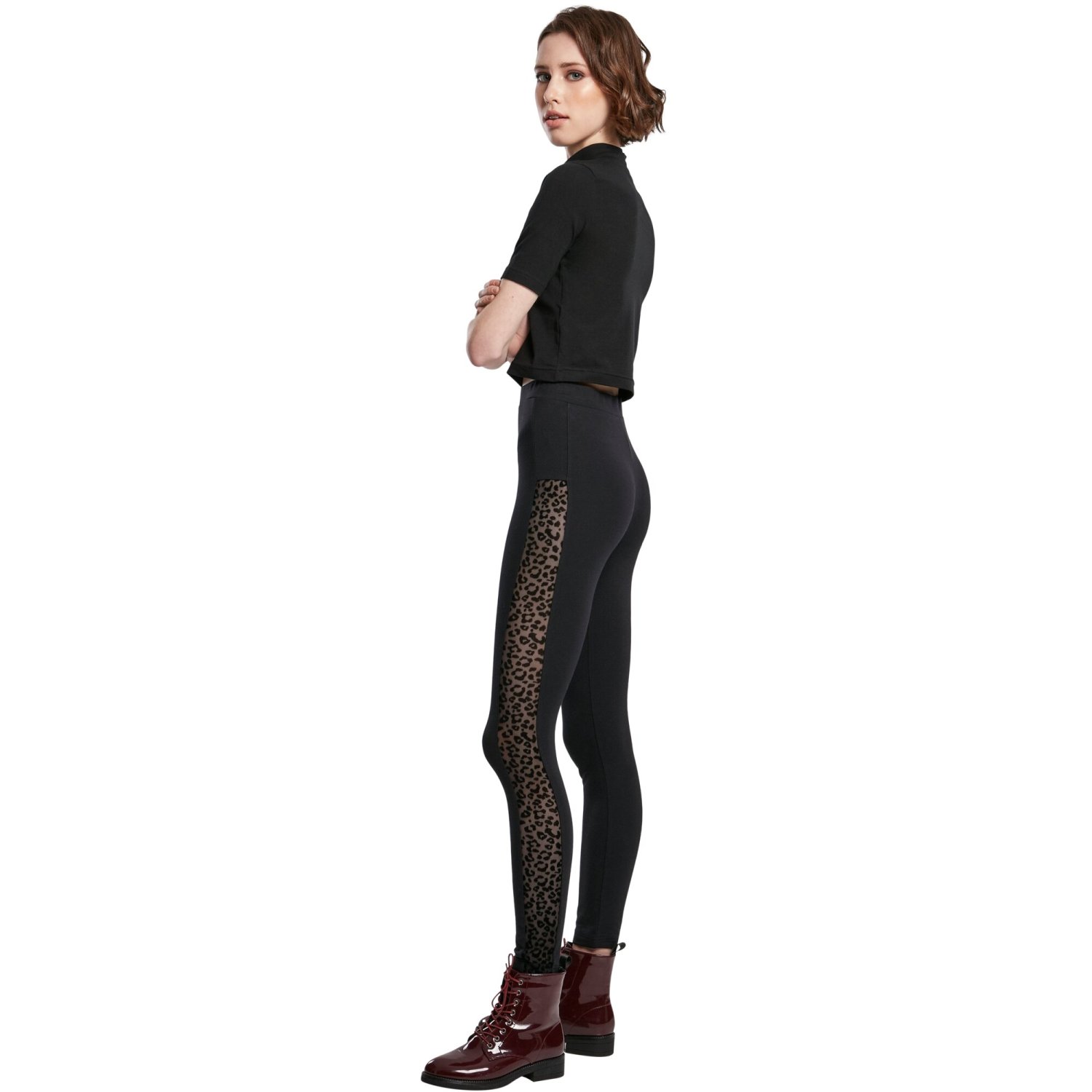 Urban Classics Ladies - FLOCK LACE Leggings black
