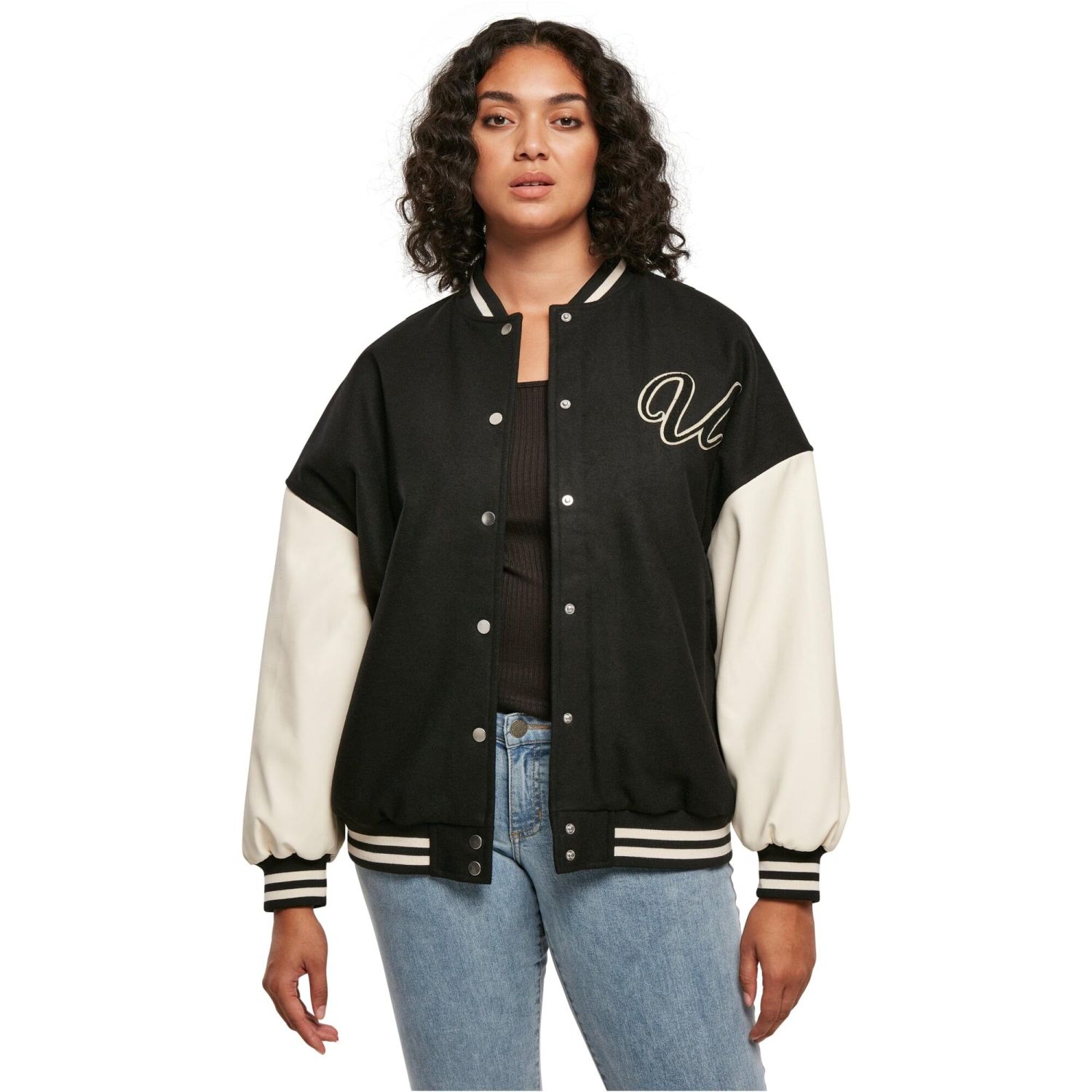 Urban Classics Ladies - Oversized College Veste noir