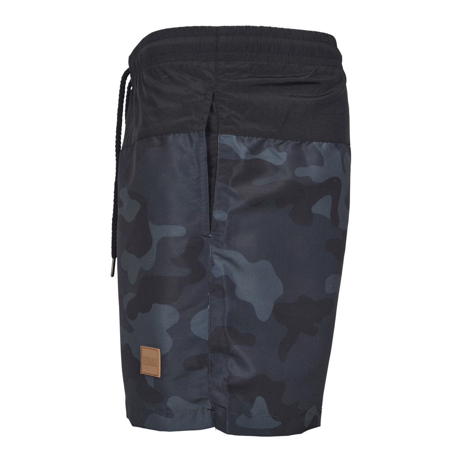 Urban Classics - BLOCK Swim Shorts black dark camo