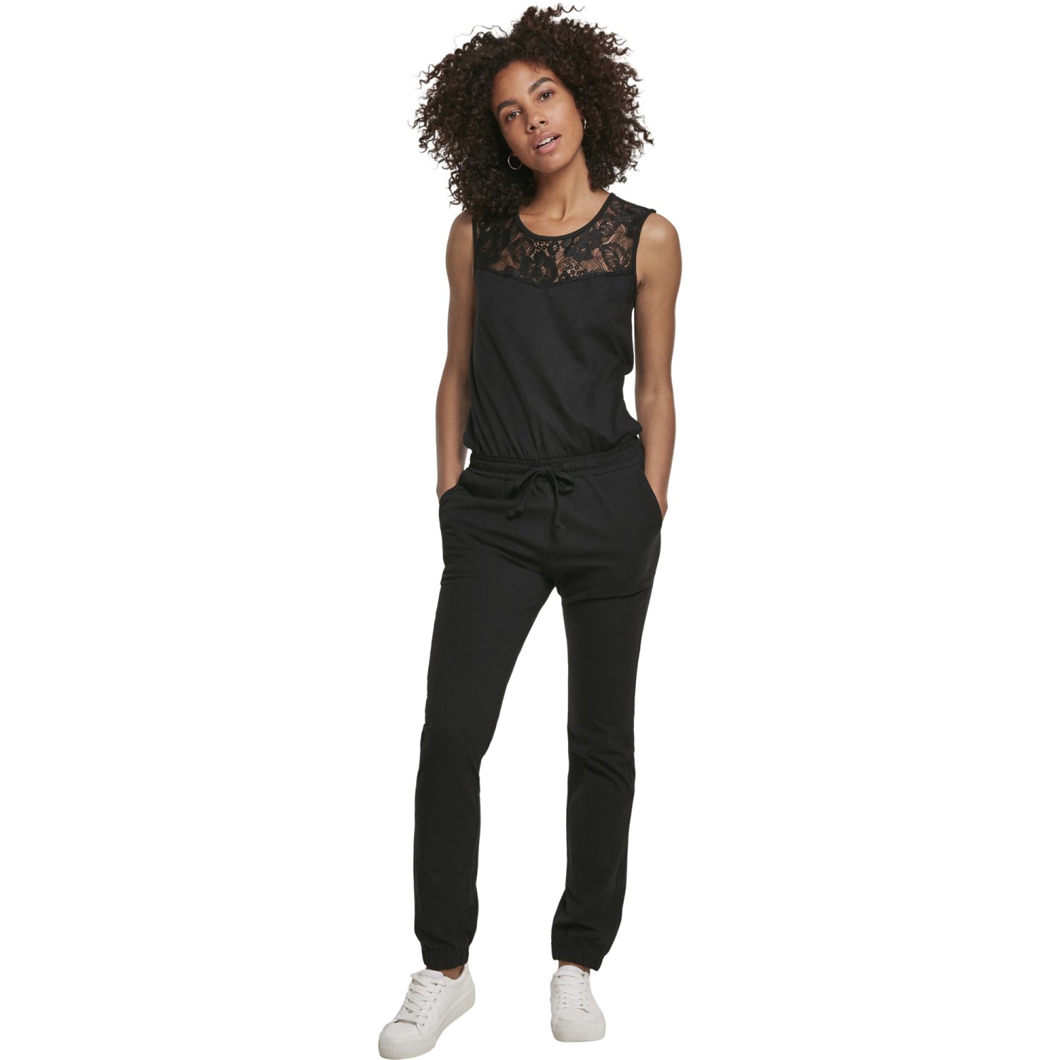 Urban Classics Ladies - Laces Jumpsuit noir