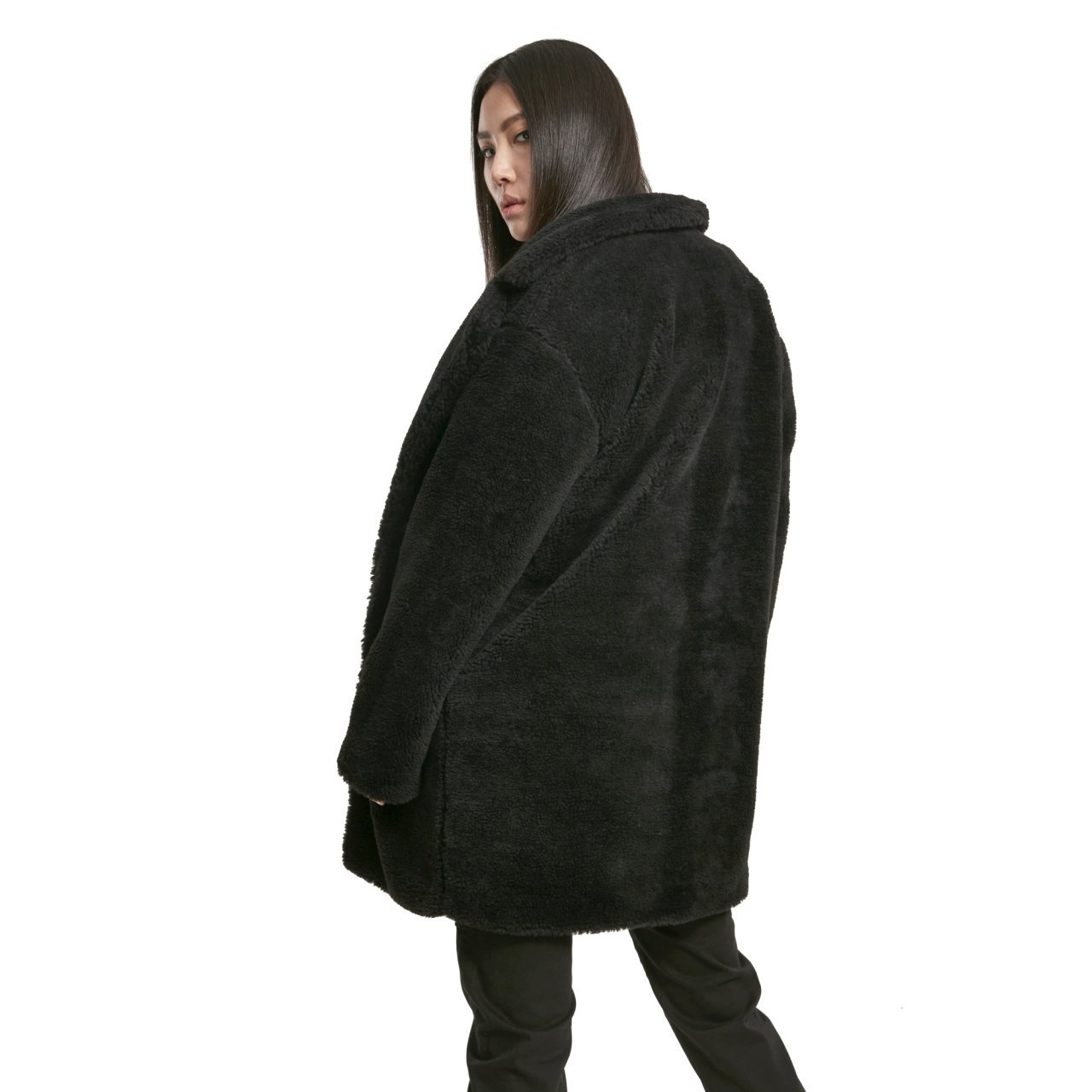 Urban Classics Ladies - OVERSIZED SHERPA Mantel