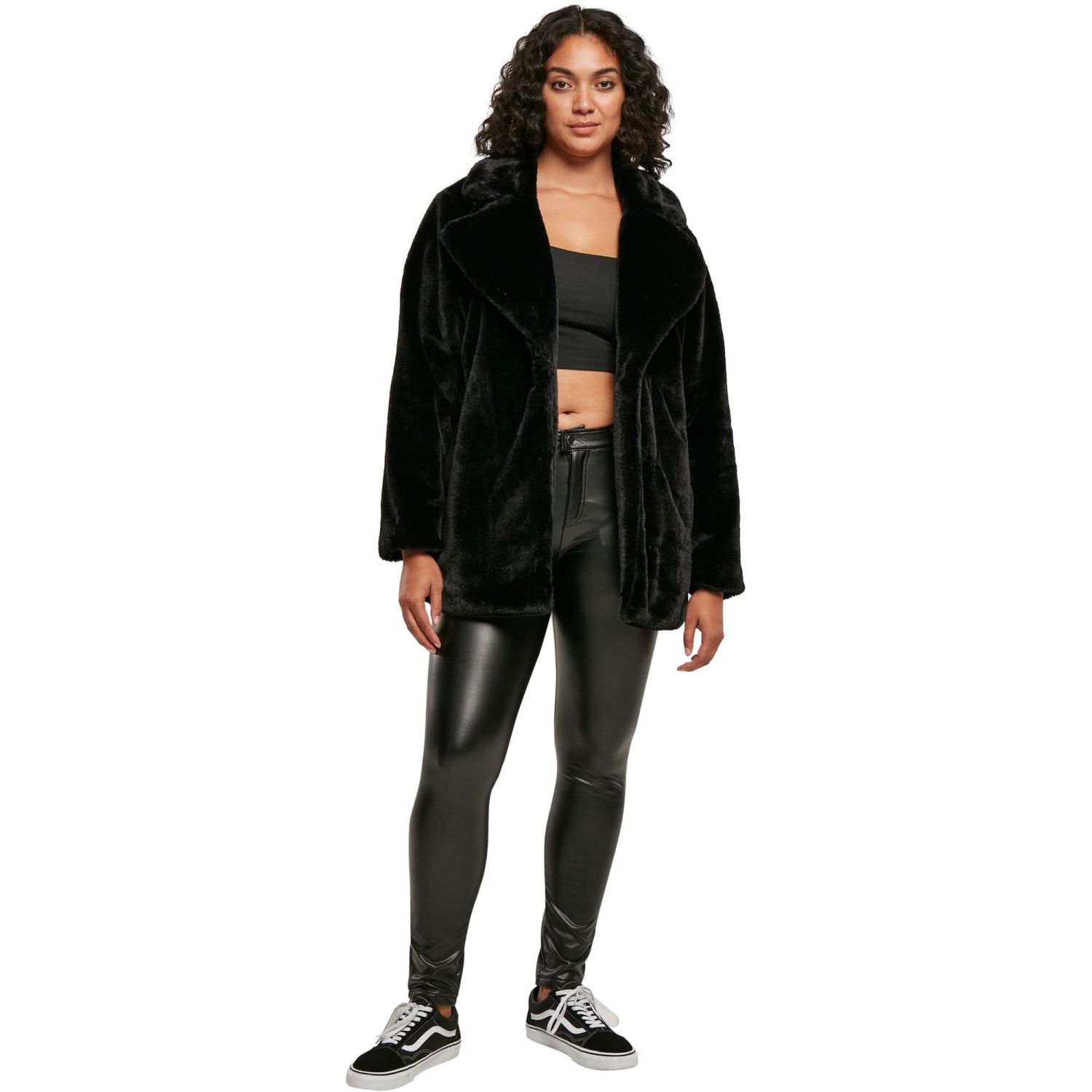 Urban Classics Ladies - LAPEL TEDDY Oversized Winterjacke
