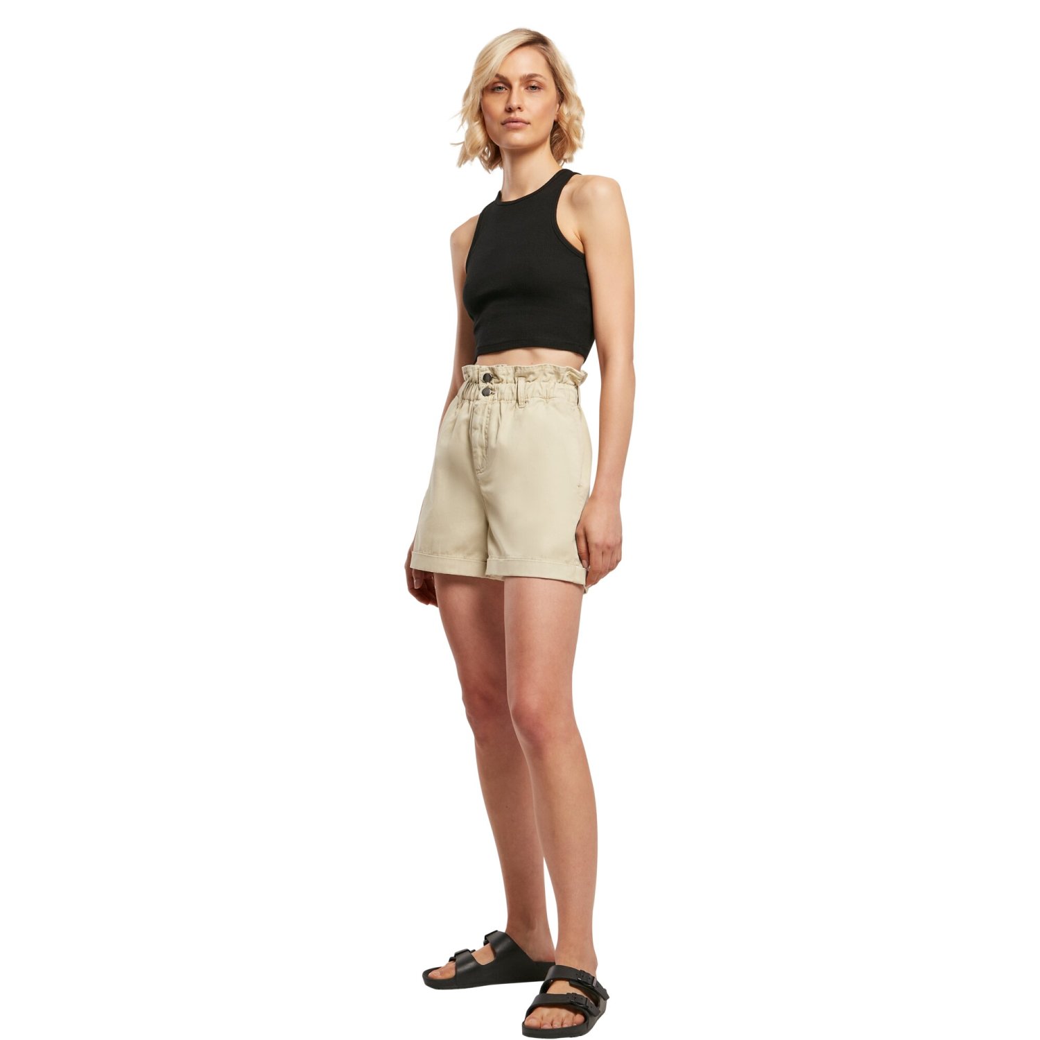 Urban Classics Ladies - Paperbag Shorts softseagrass